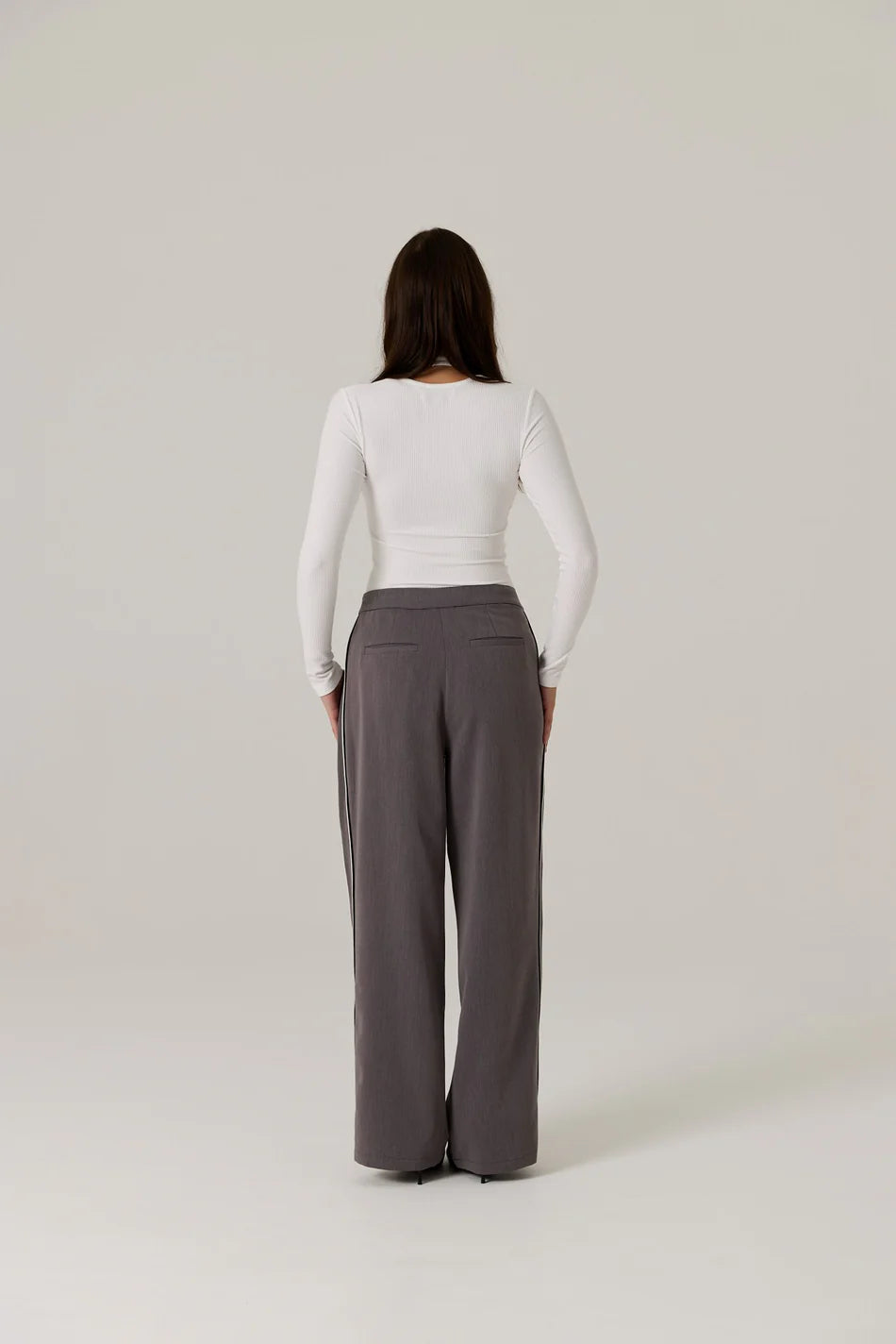 Elysian Collective RAEF The Label Gia Double Layer Longsleeve Top White