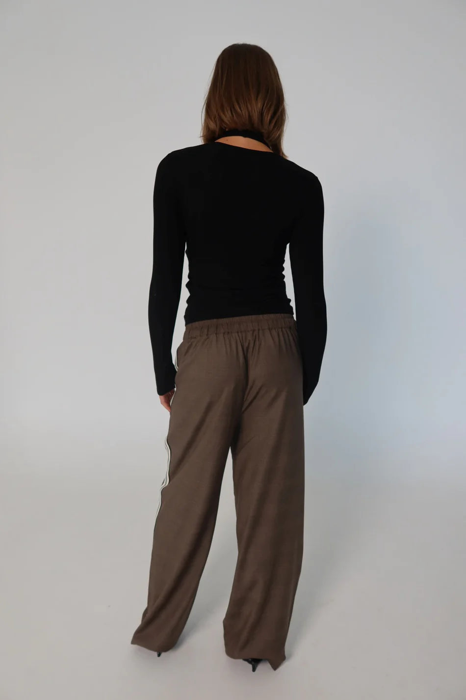 Elysian Collective Raef The Label Josie Wide Leg Trouser Yarn Dye Check