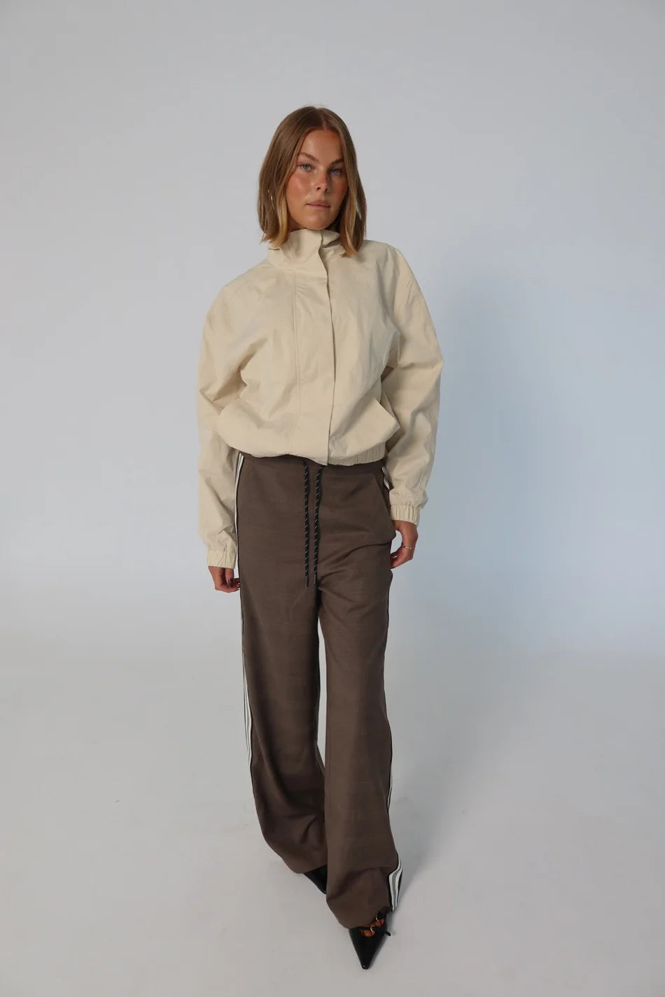 Elysian Collective Raef The Label Josie Wide Leg Trouser Yarn Dye Check