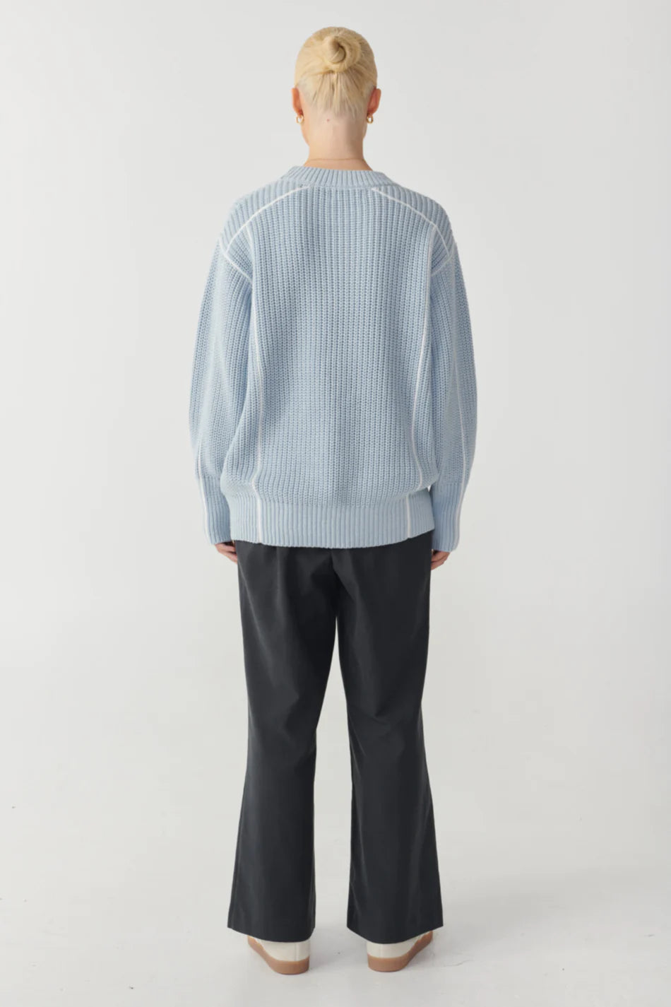 Elysian Collective Raef The Label Mylah Oversized Crew Jumper Sky