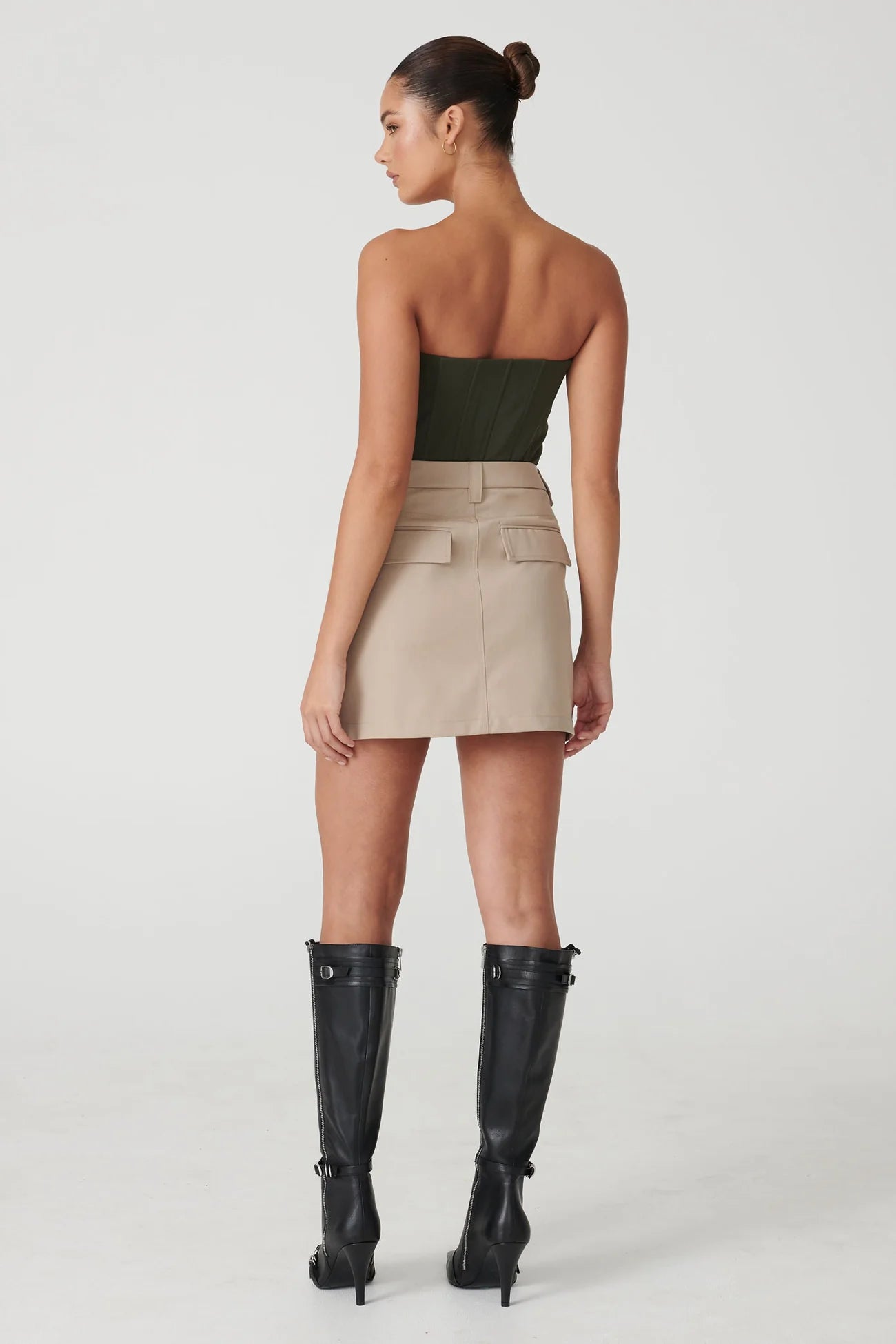 Elysian Collective Raef The Label Reid Corset Dark Khaki