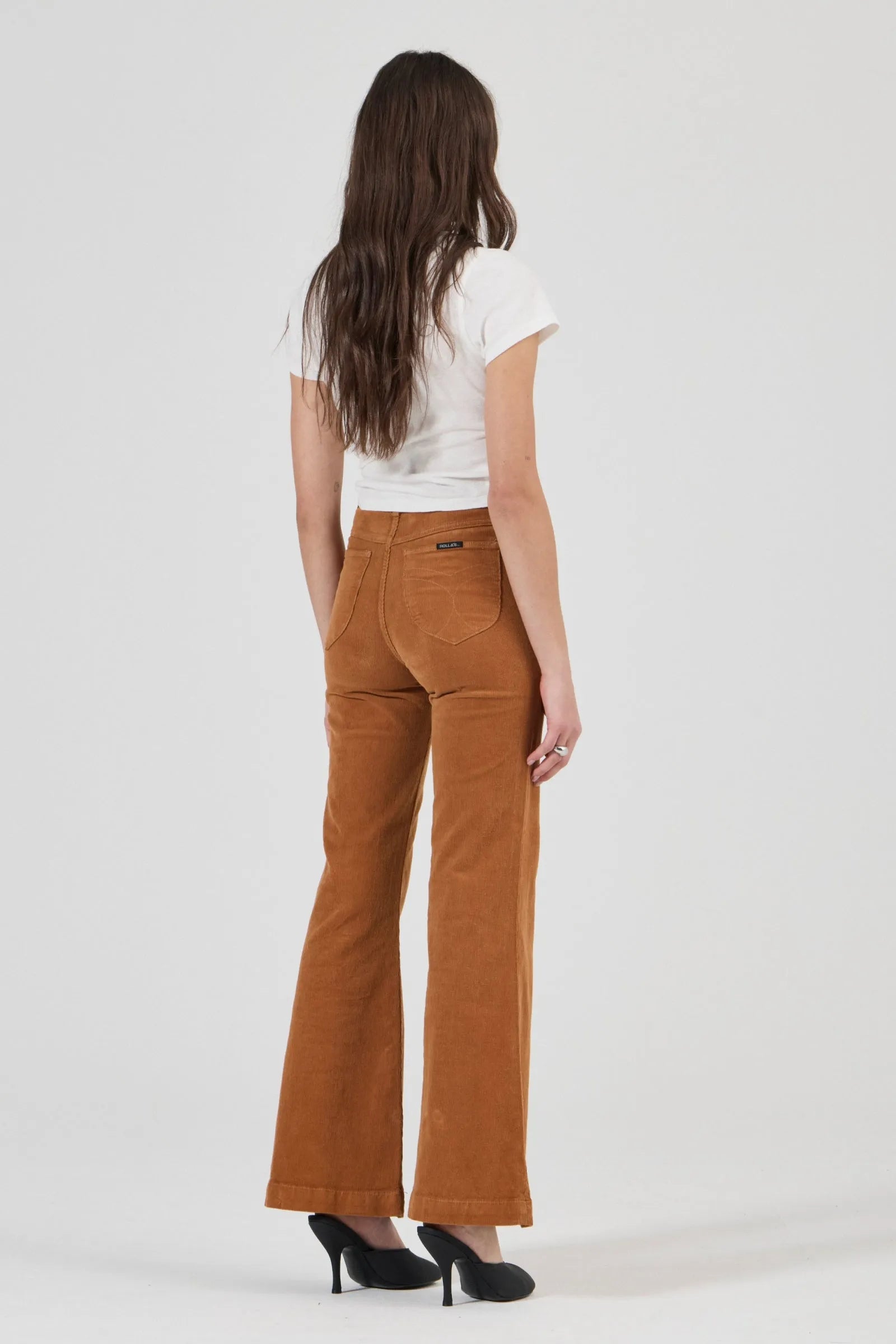 Elysian Collective Rollas Eastcoast Flare Jean Caramel Cord