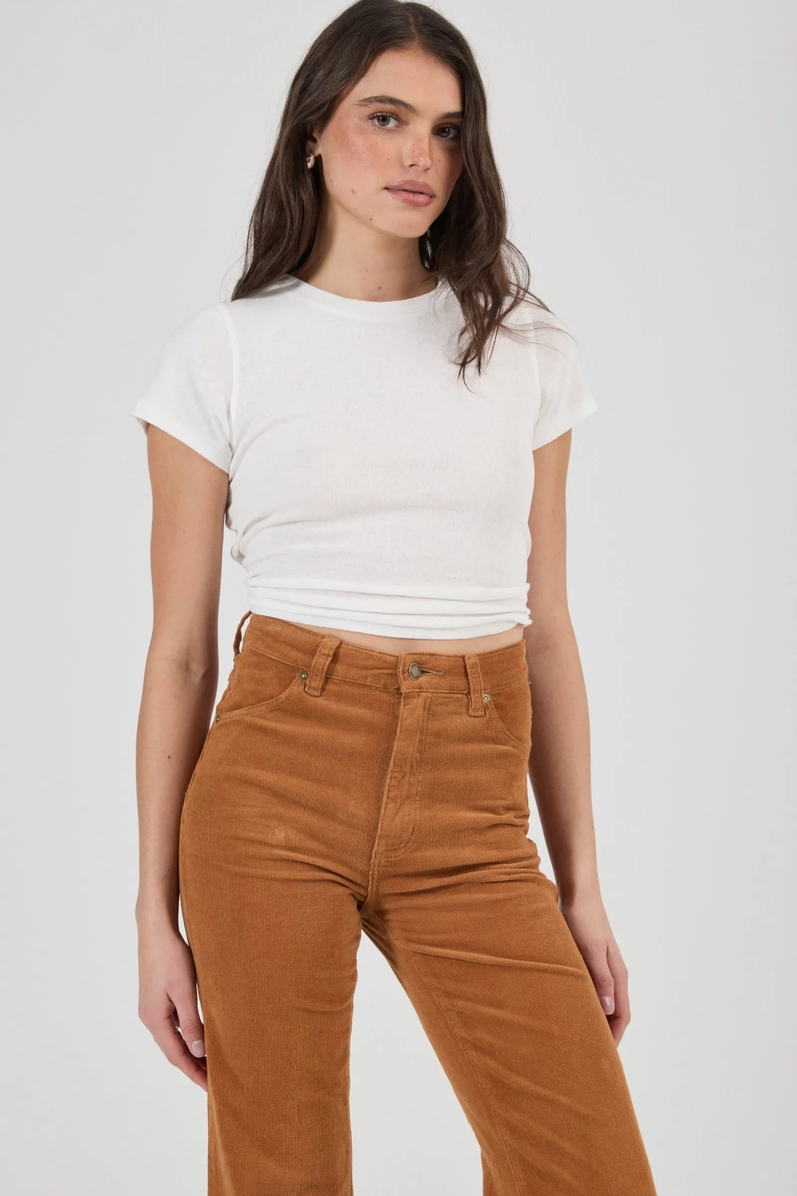 Elysian Collective Rollas Eastcoast Flare Jean Caramel Cord