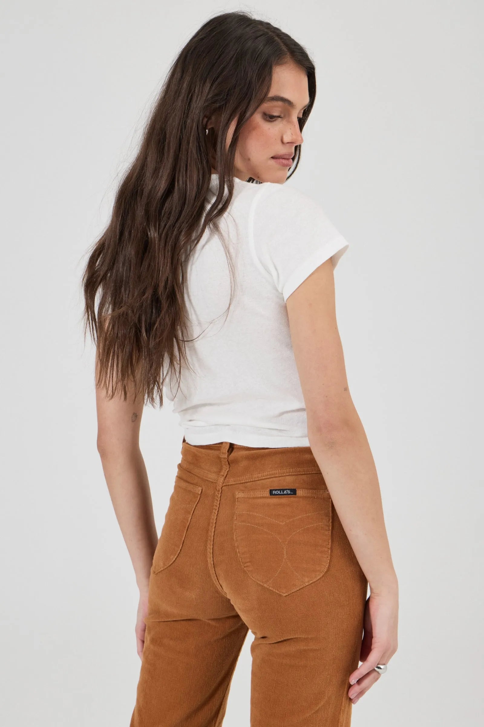 Elysian Collective Rollas Eastcoast Flare Jean Caramel Cord
