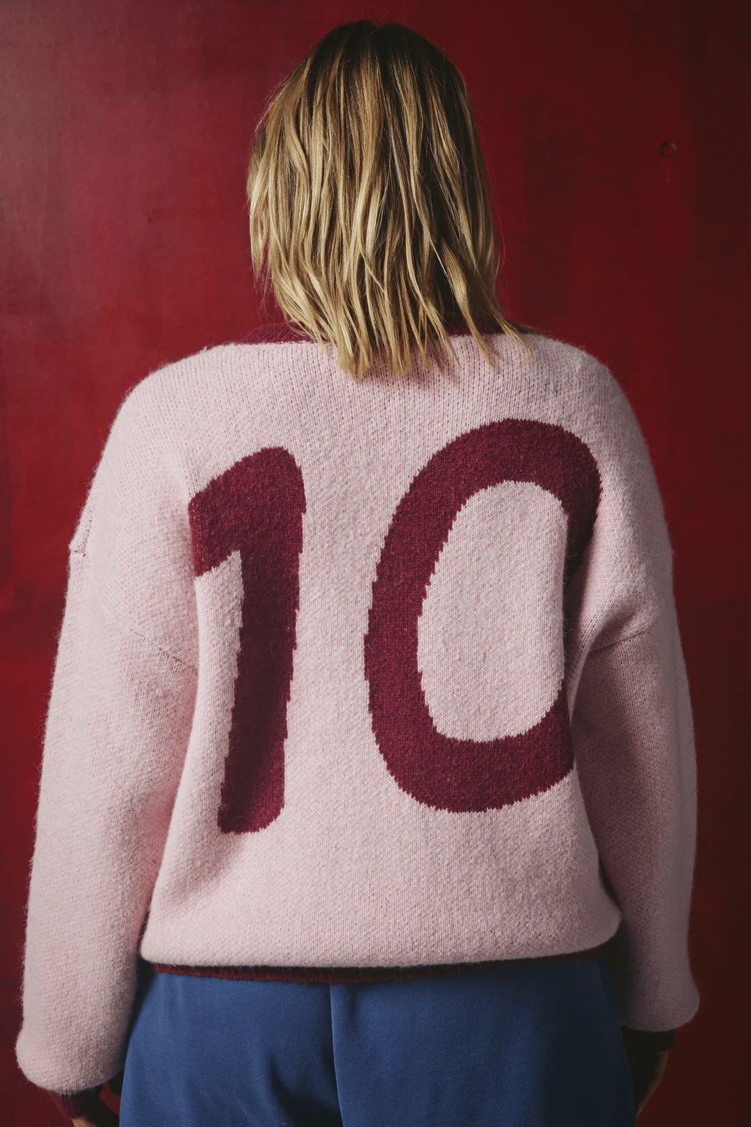 Elysian Collective Sabbi Be A Kind Human Knit Jumper Pink
