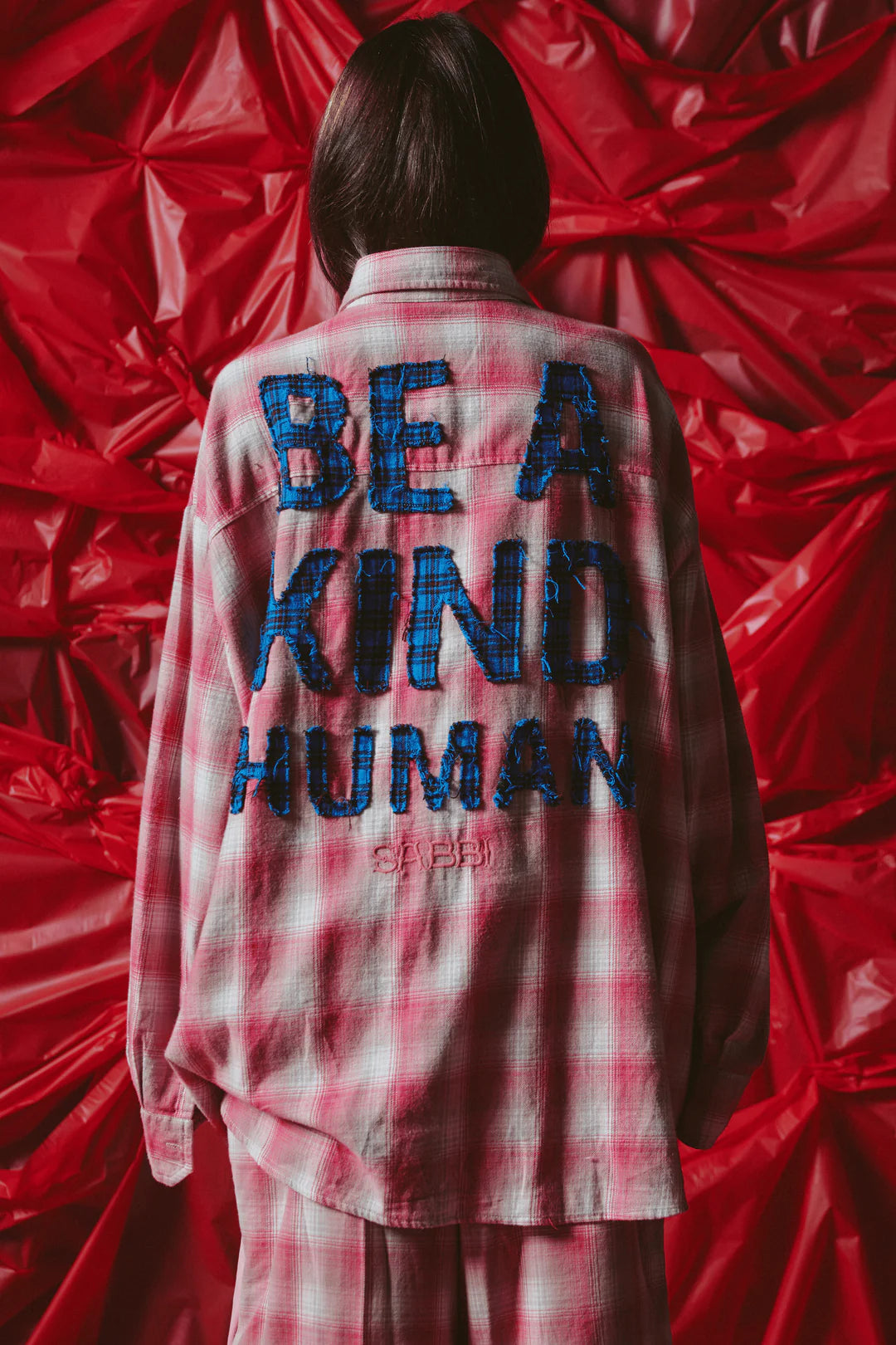 Elysian Collective Sabbi Be A Kind Human Oversized Pink Shirt