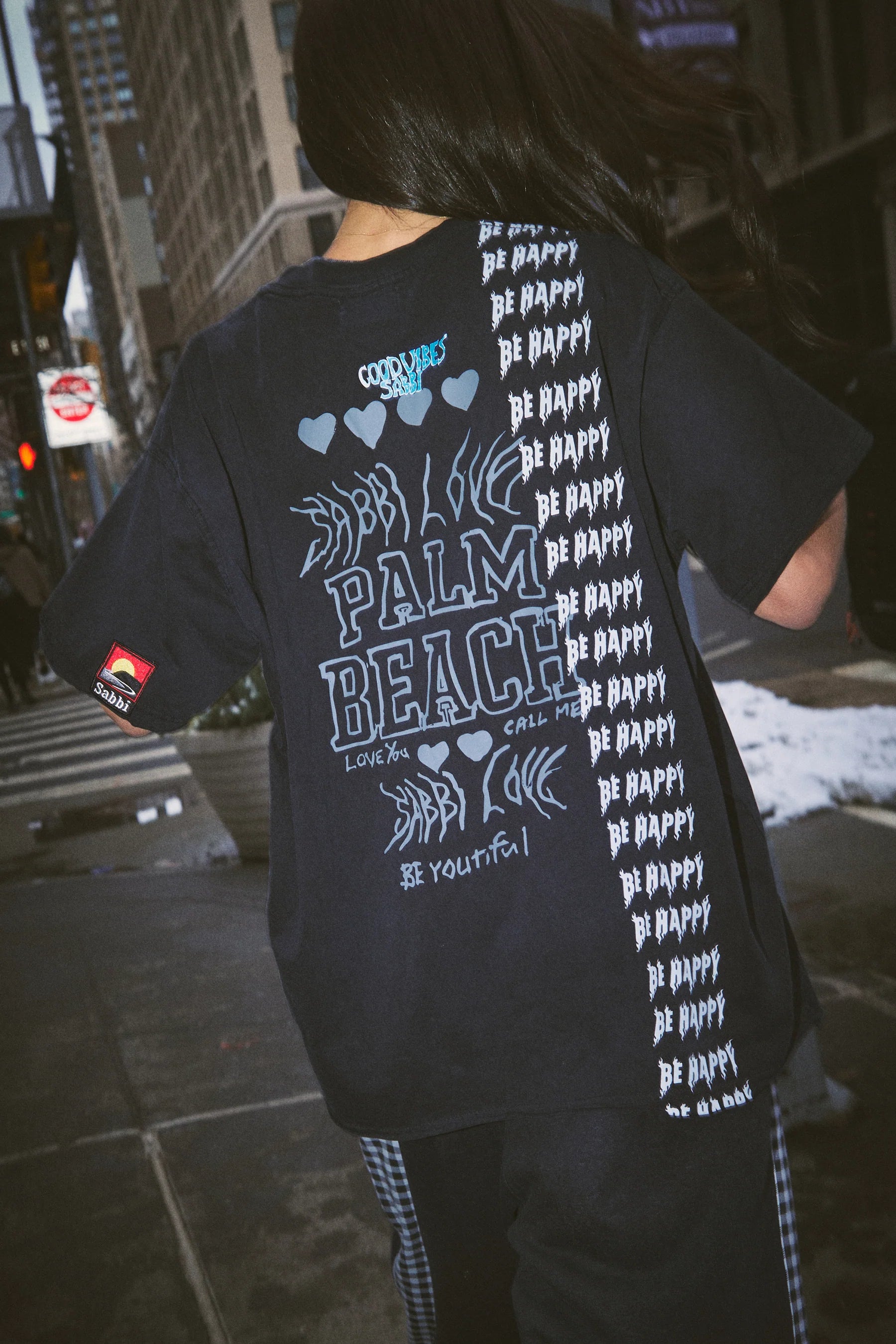 Elysian Collective Sabbi Be Happy Tee Black