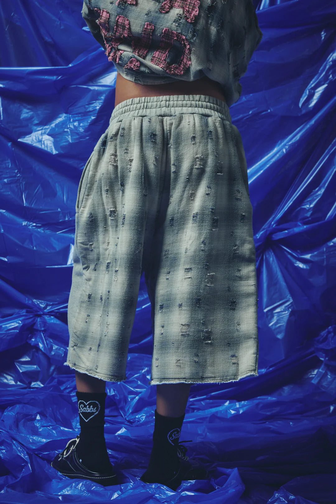 Elysian Collective Sabbi Checkmate Shorts Blue