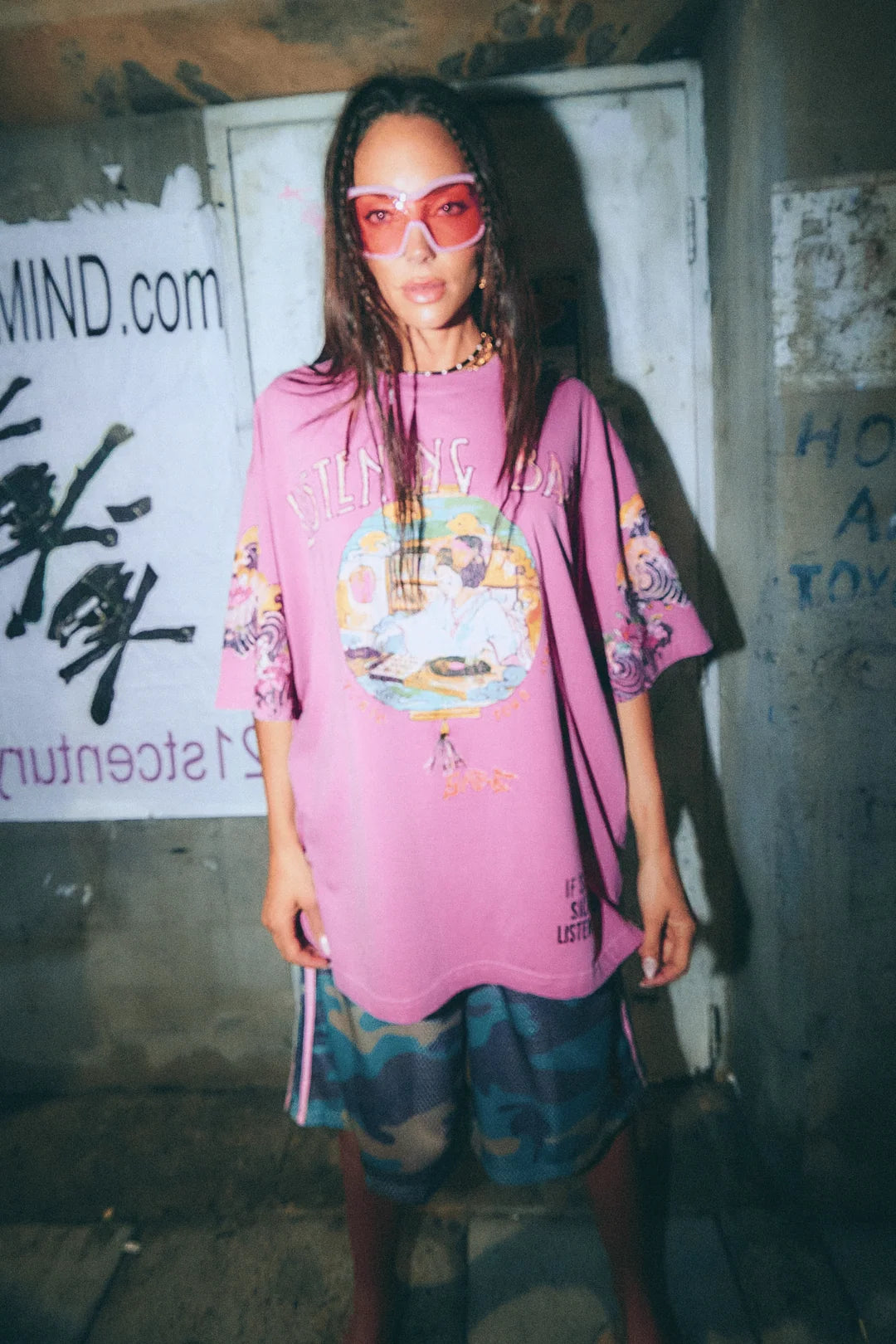 Elysian Collective Sabbi DJ Geisha Tee Pink