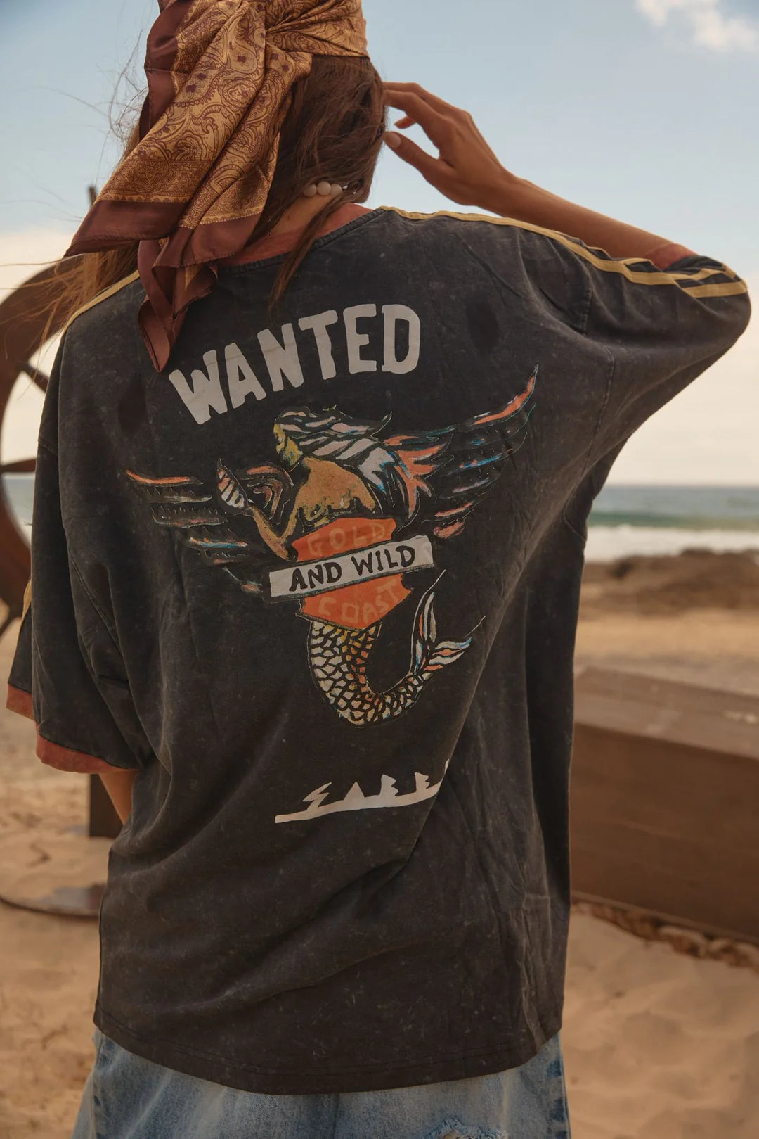Elysian Collective Sabbi Flying Mermaid Tee Black