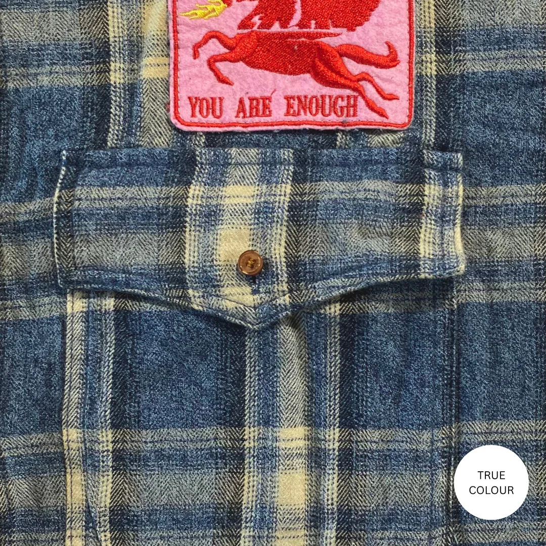 Elysian Collective Sabbi Horse Power Flannel Shirt Blue