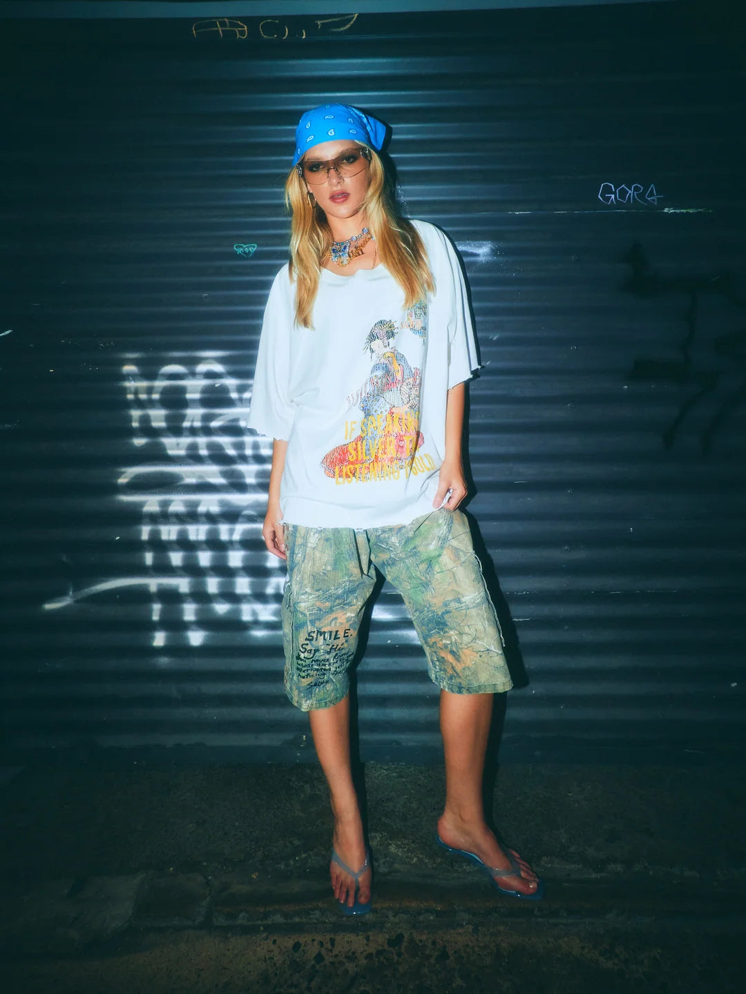Elysian Collective Sabbi Listening Bar Tee White