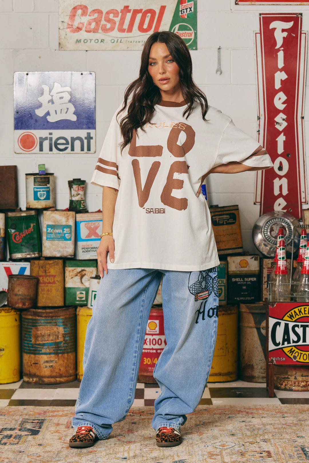 Elysian Collective Sabbi Love Revolution Tee Off White