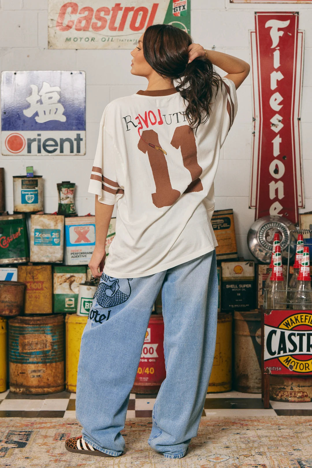 Elysian Collective Sabbi Love Revolution Tee Off White