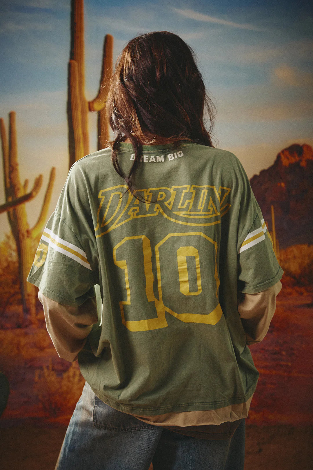 Elysian Collective Sabbi Neigh Sayer Long Sleeve Tee Green