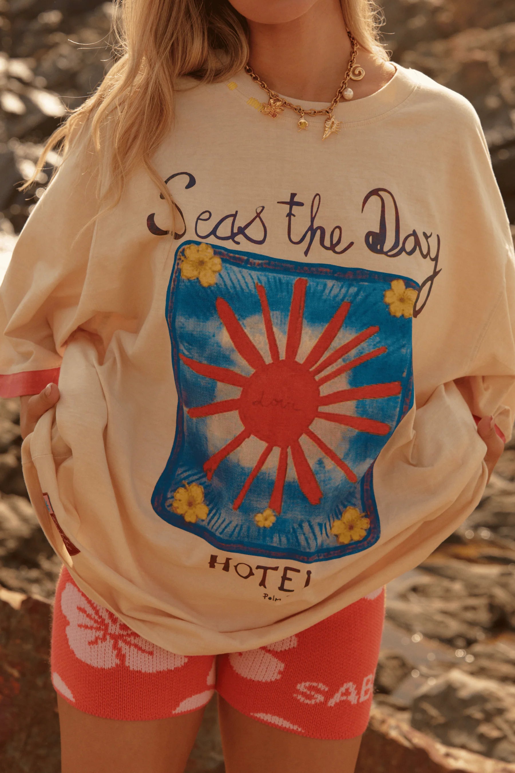 Elysian Collective Sabbi Seas The Day Hotel Tee Sand