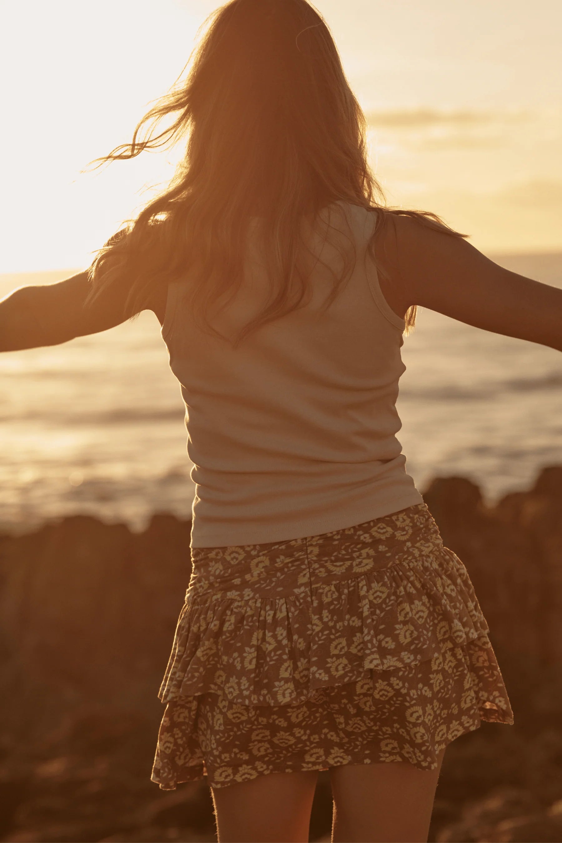 Elysian Collective Sabbi The Seas The Day Rara Skirt Mocha 