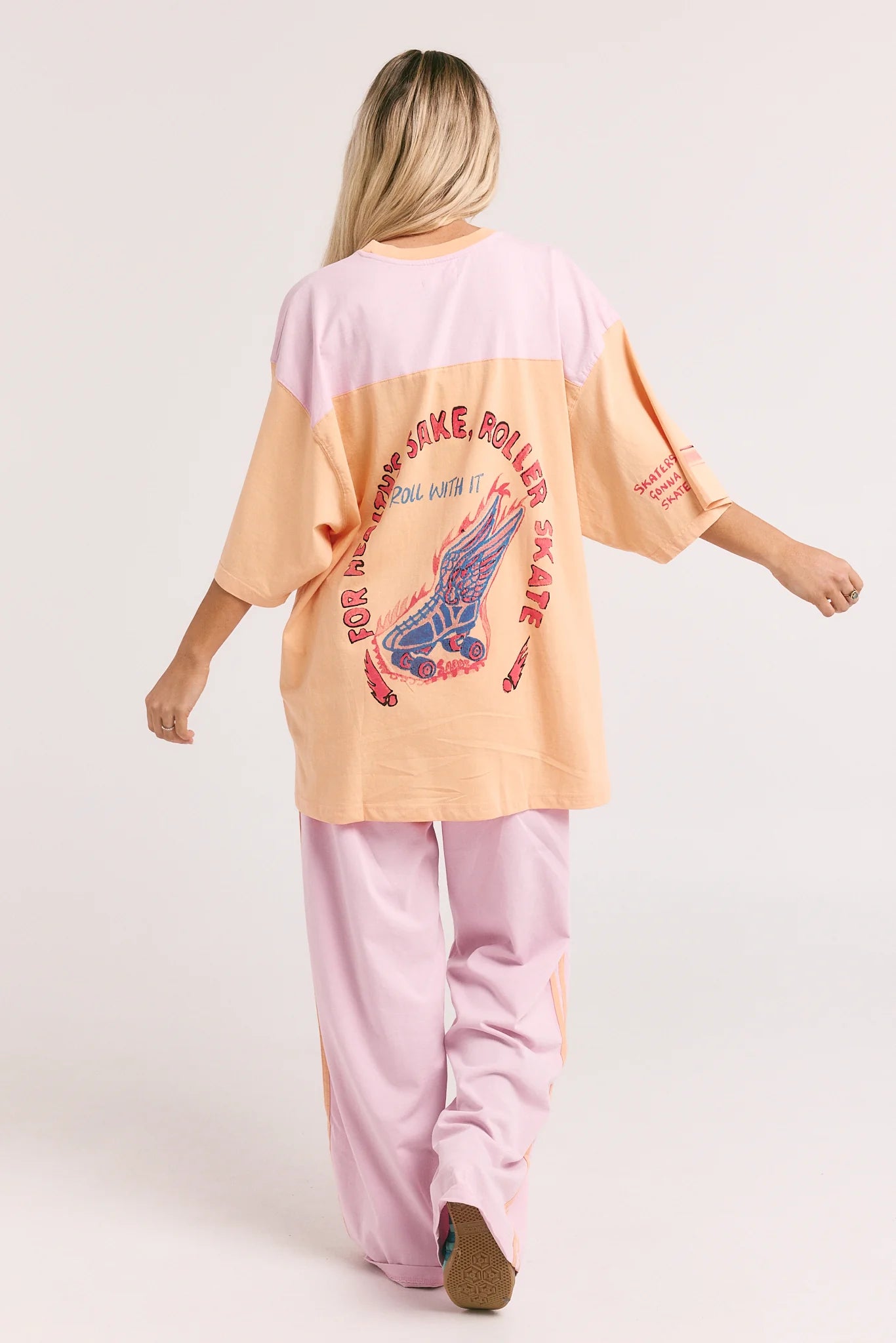 Elysian Collective Sabbi The Very Oversized Skate Don't  Hate Tee Peach