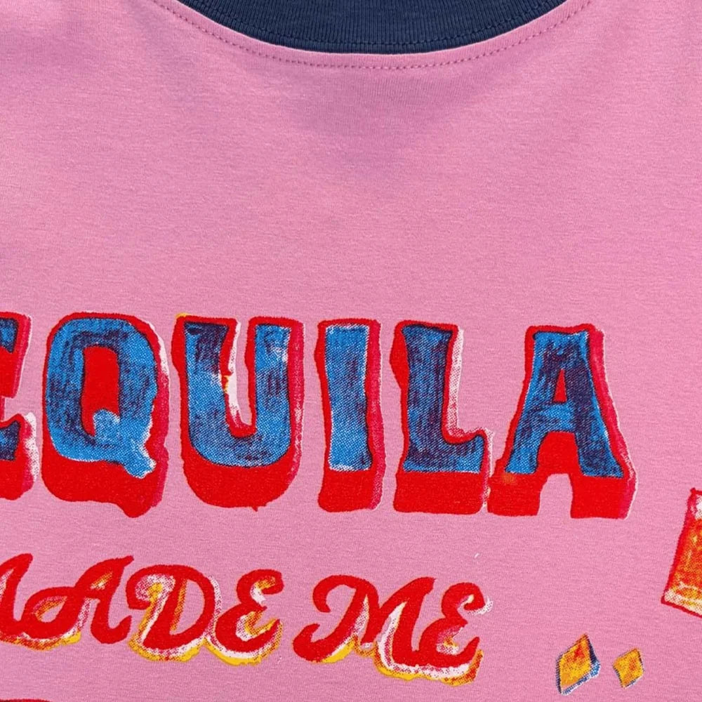 Elysian Collective Sabbi Tequila Made Me Do It Tee Pink