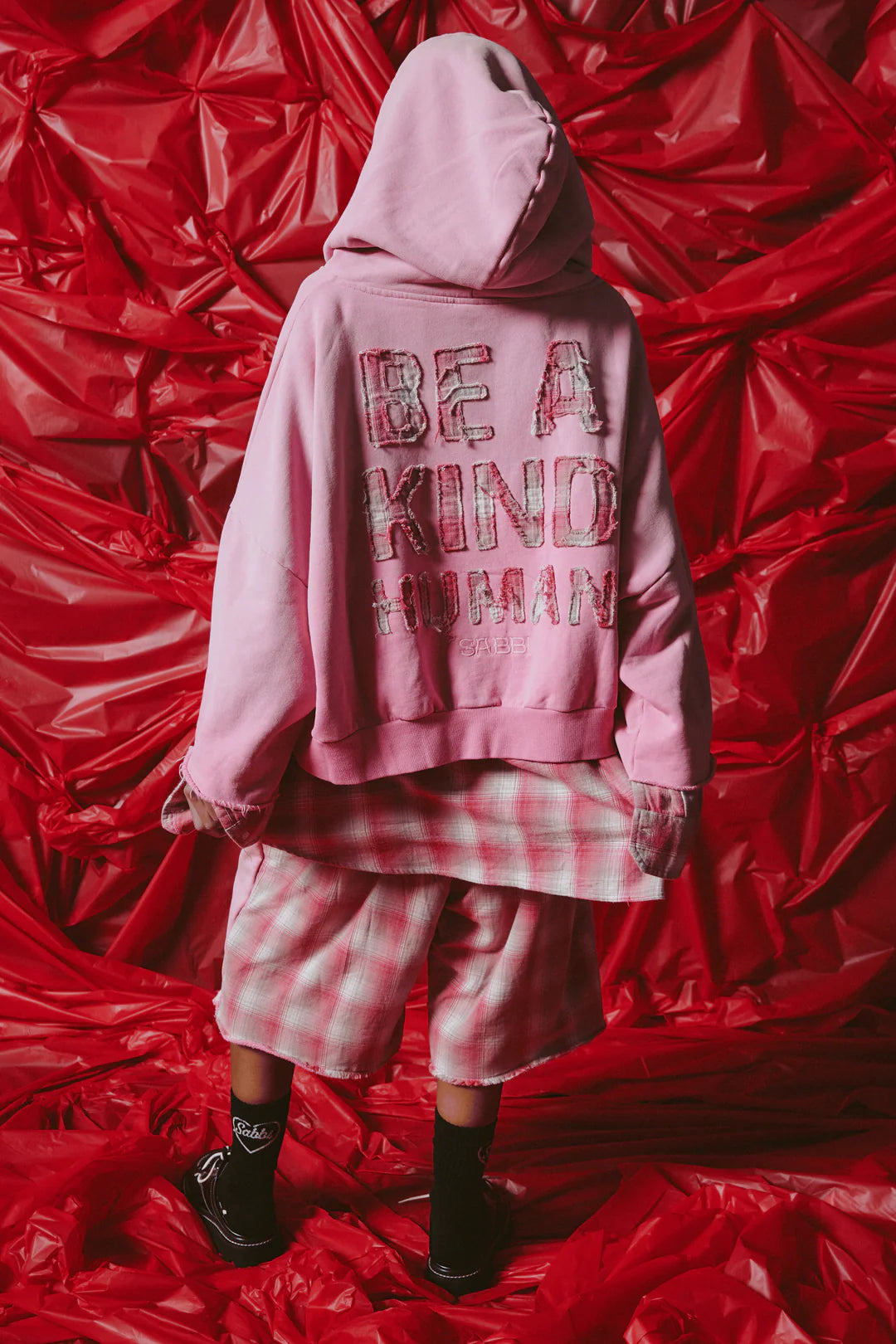 Elysian Collective Sabbi The Be A Kind Human Hoodie Pink
