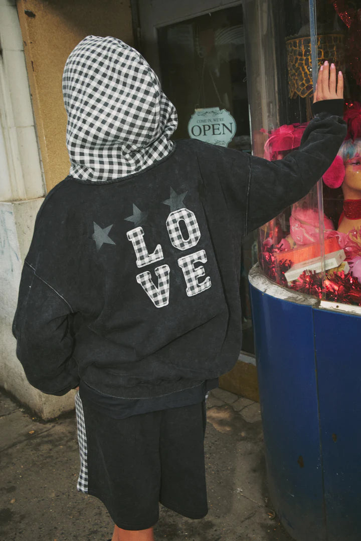 Elysian Collective Sabbi The Be Happy Gingham Hoodie