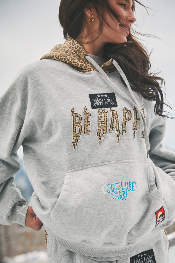 Elysian Collective Sabbi The Be Happy Leopard Hoodie
