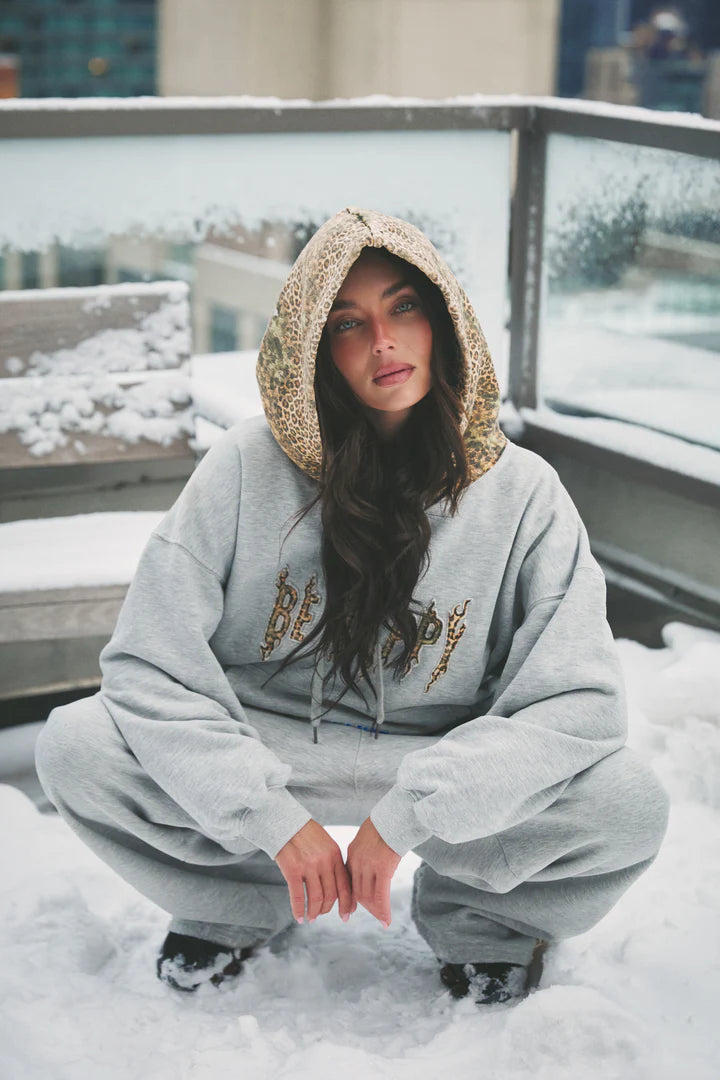 Elysian Collective Sabbi The Be Happy Leopard Hoodie