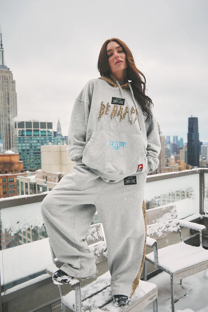 Elysian Collective Sabbi The Be Happy Leopard Hoodie
