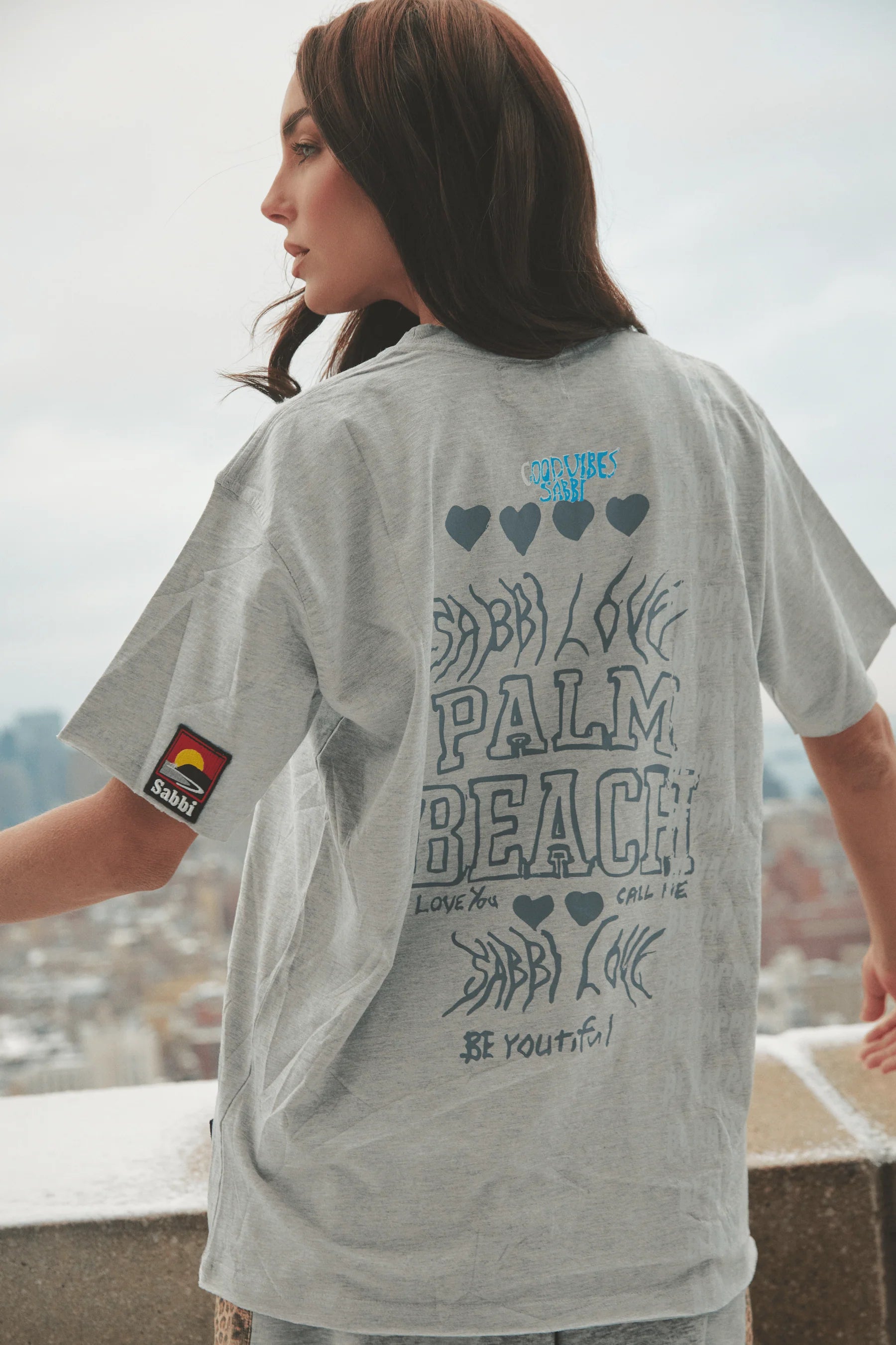 Elysian Collective Sabbi The Be Happy Tee Grey