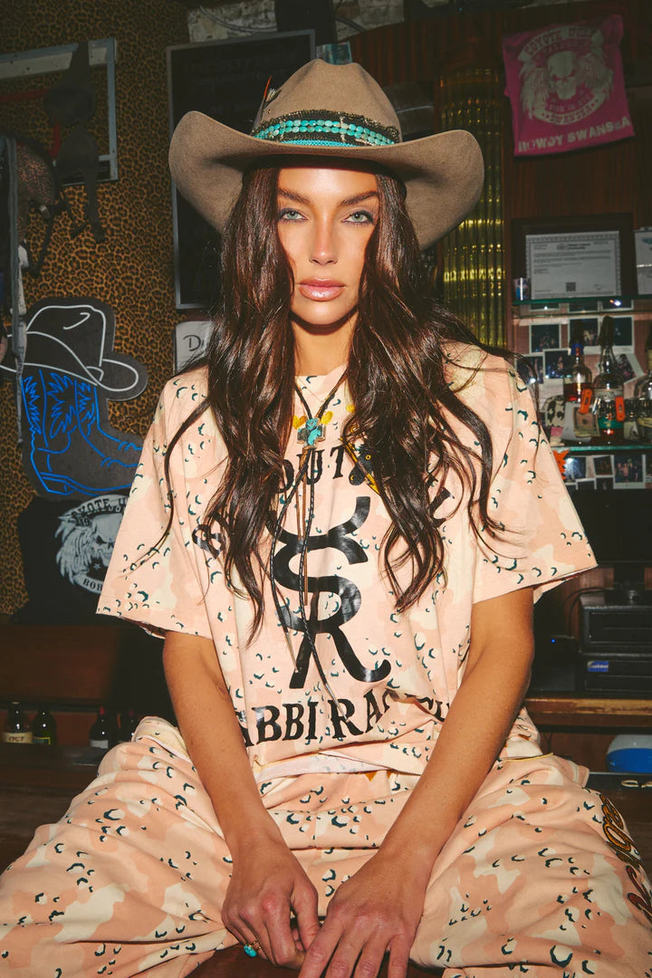 Elysian Collective Sabbi The Be Youtiful Ranch Tee Pink Camo