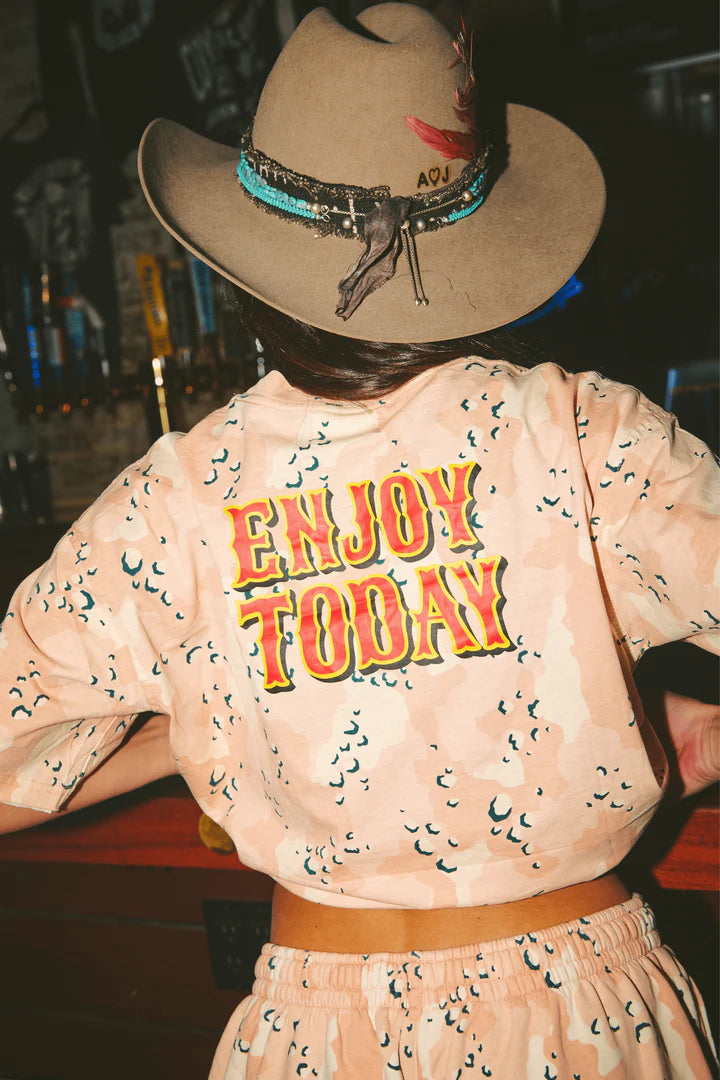 Elysian Collective Sabbi The Be Youtiful Ranch Tee Pink Camo