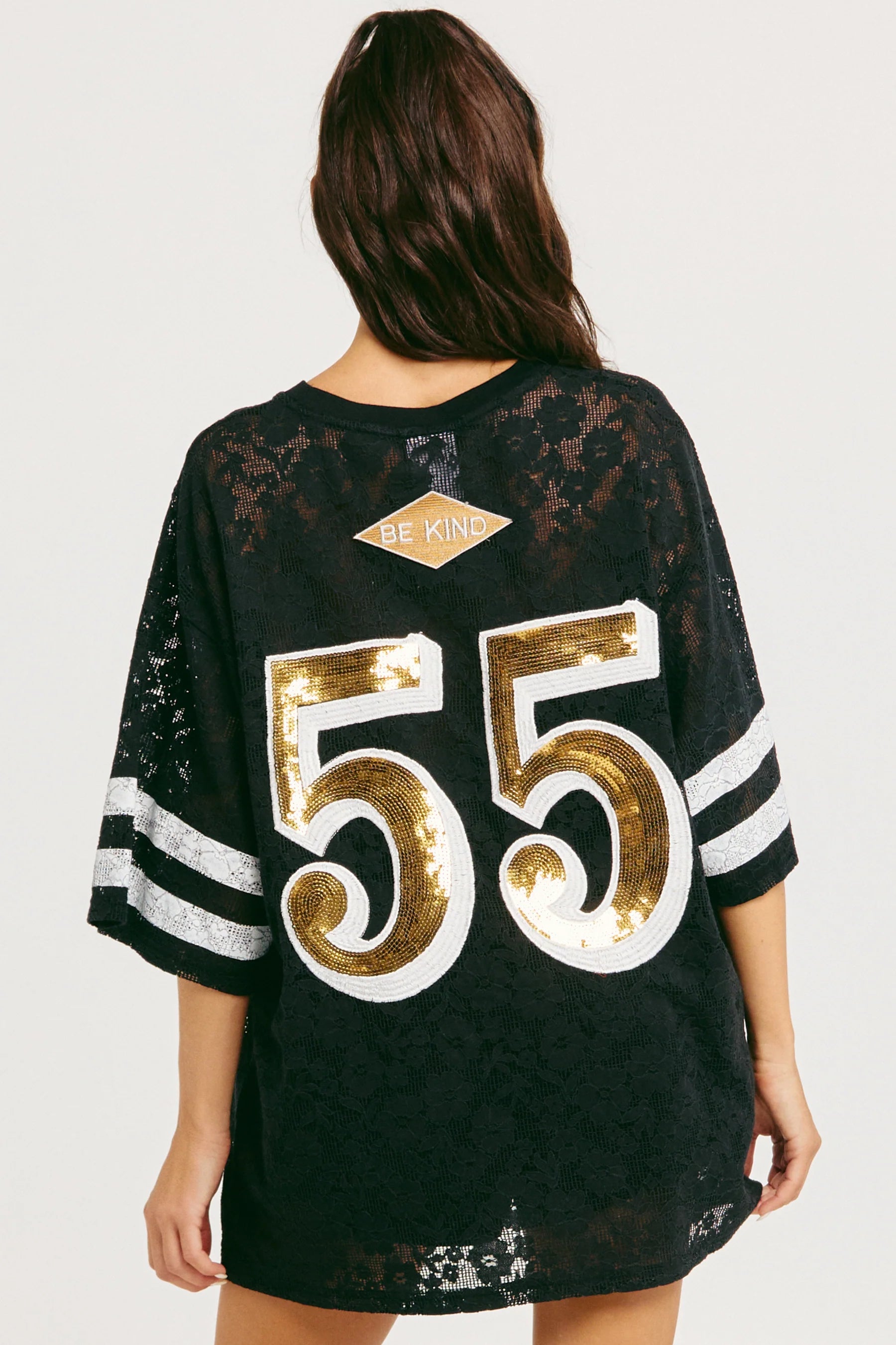 Elysian Collective Sabbi The Big Energy Lace Tee Black