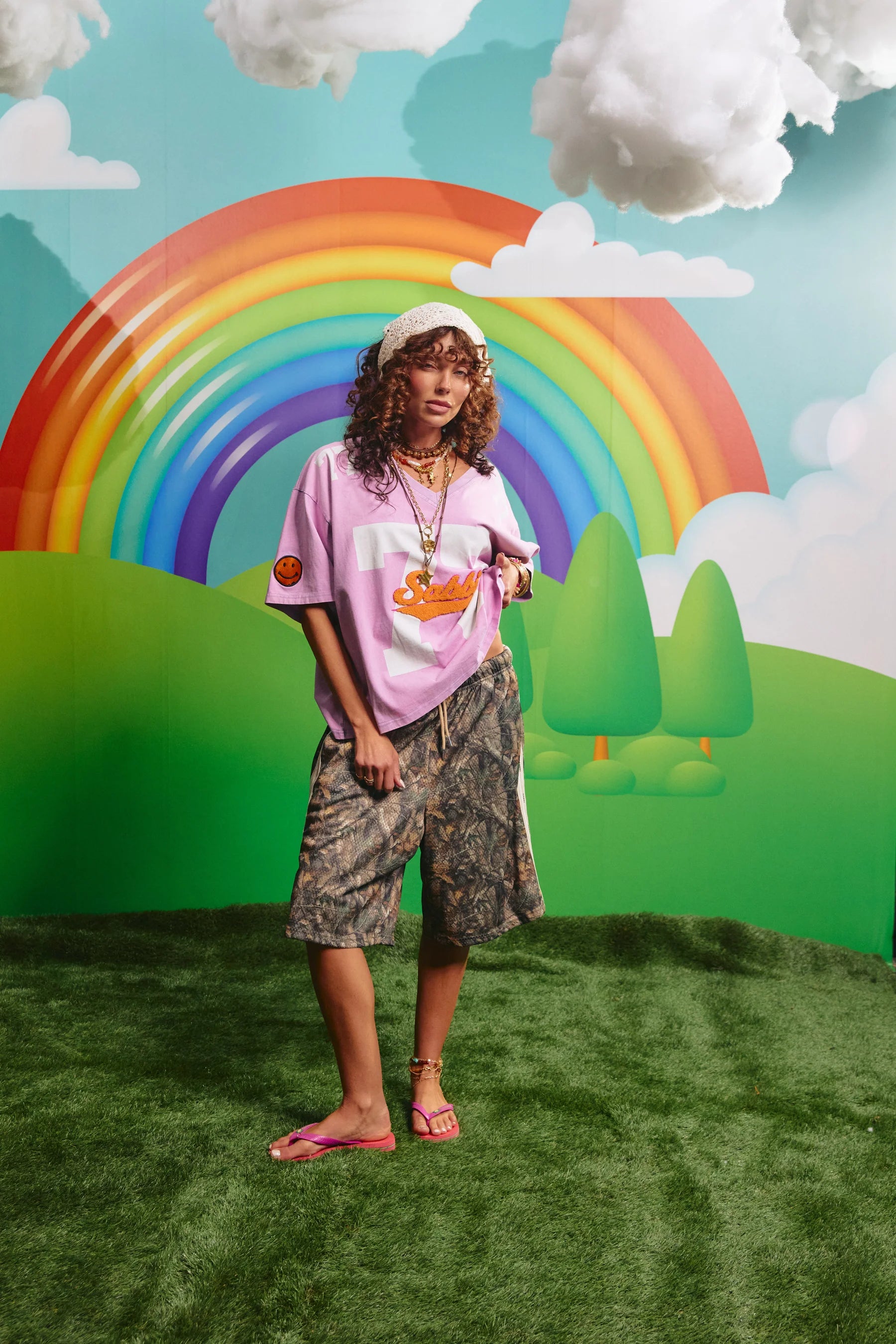 Elysian Collective Sabbi The Camo Mesh Jort Shorts