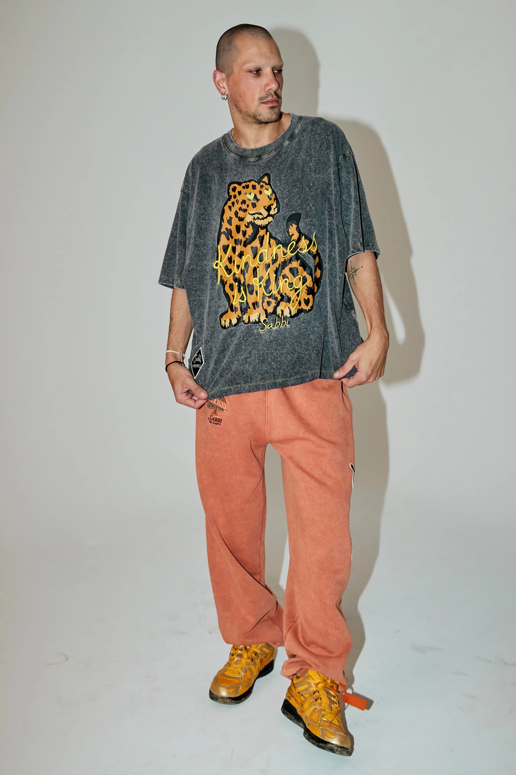 Elysian Collecive Sabbi The Choose Kindness Oversized Tee Charcoal