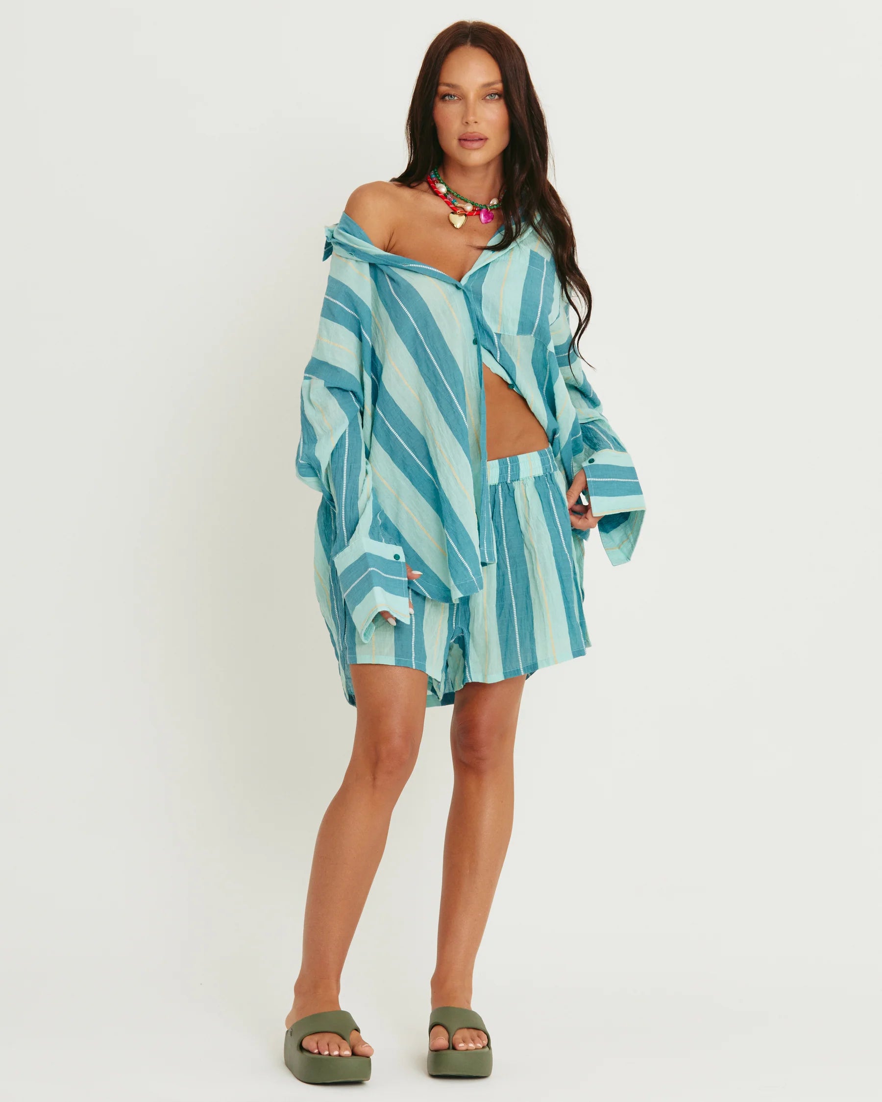 Elysian Collective Sabbi The Don Julio Shirt Pop Stripe Blue 