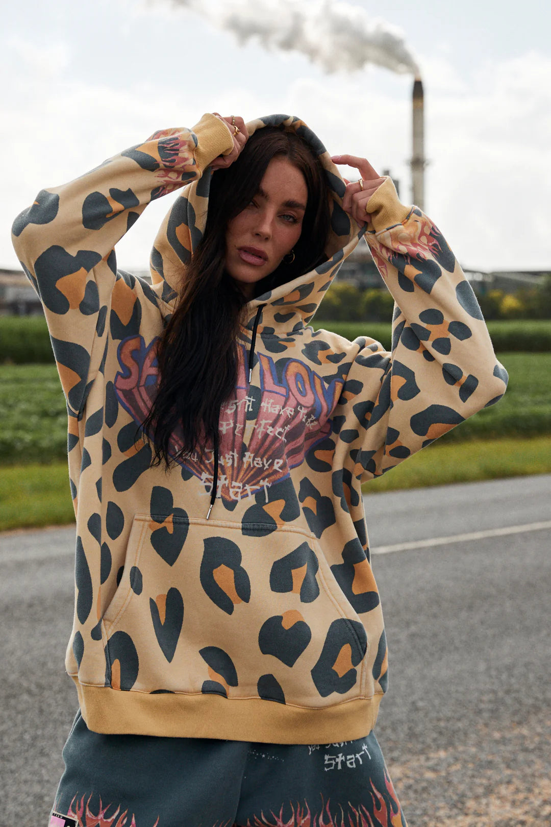 Elysian Collective Sabbi The Flaming Leopard Hoodie