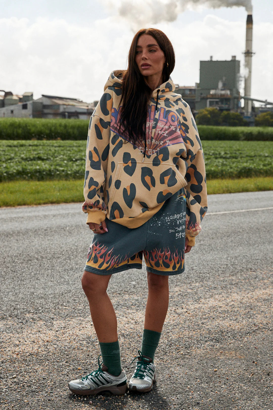 Elysian Collective Sabbi The Flaming Leopard Hoodie