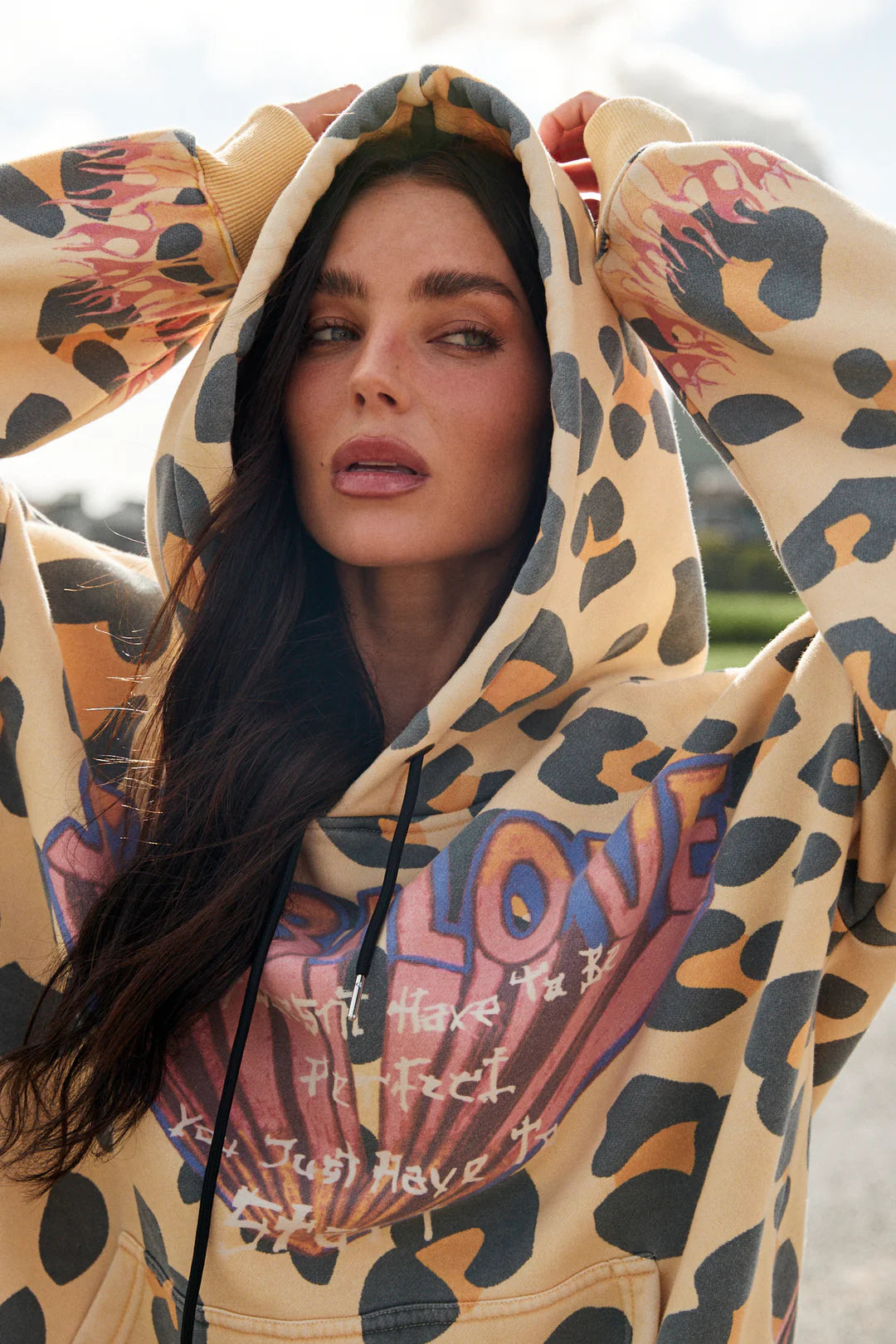 Elysian Collective Sabbi The Flaming Leopard Hoodie
