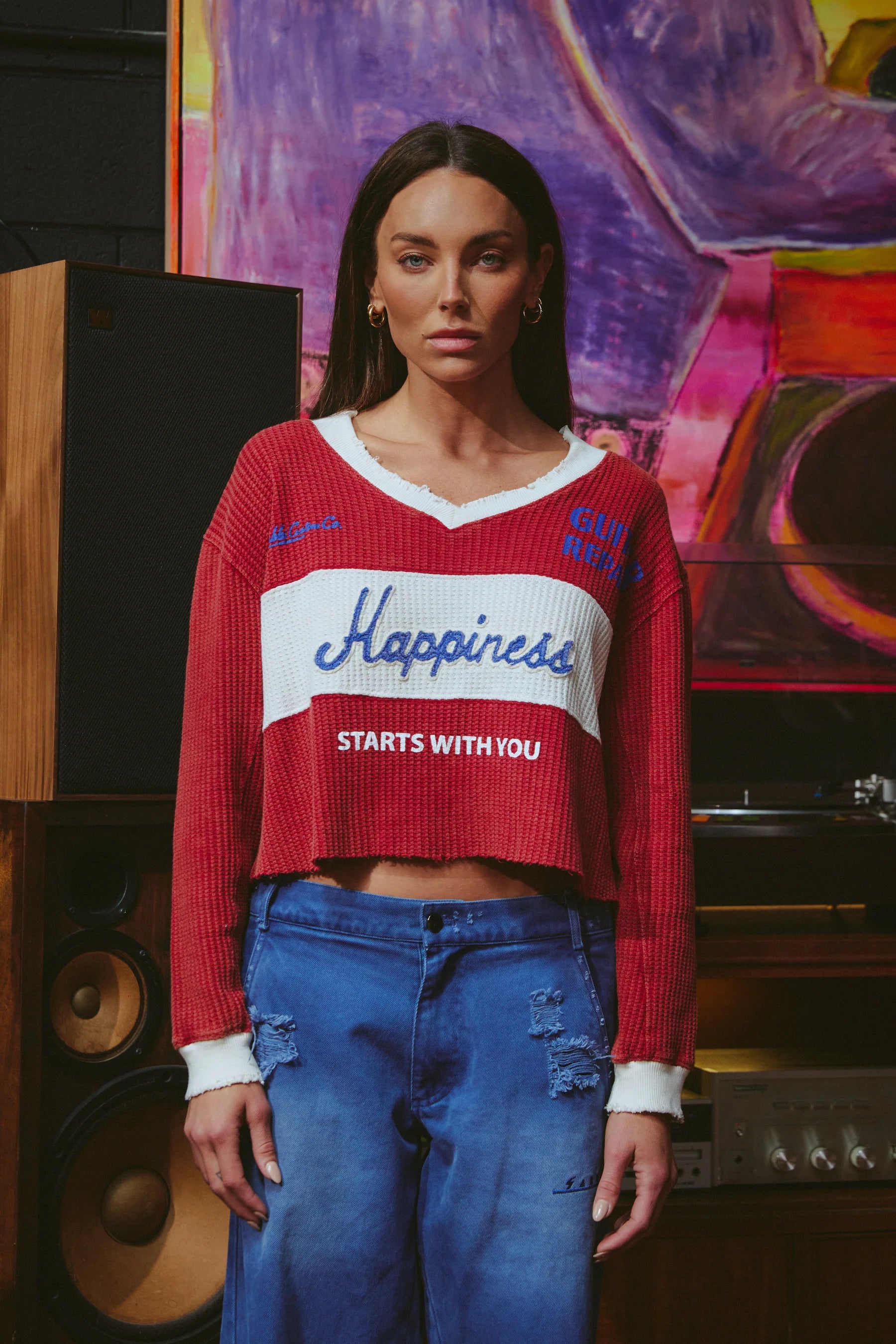 Elysian Collective Sabbi The Happiness Top Maroon