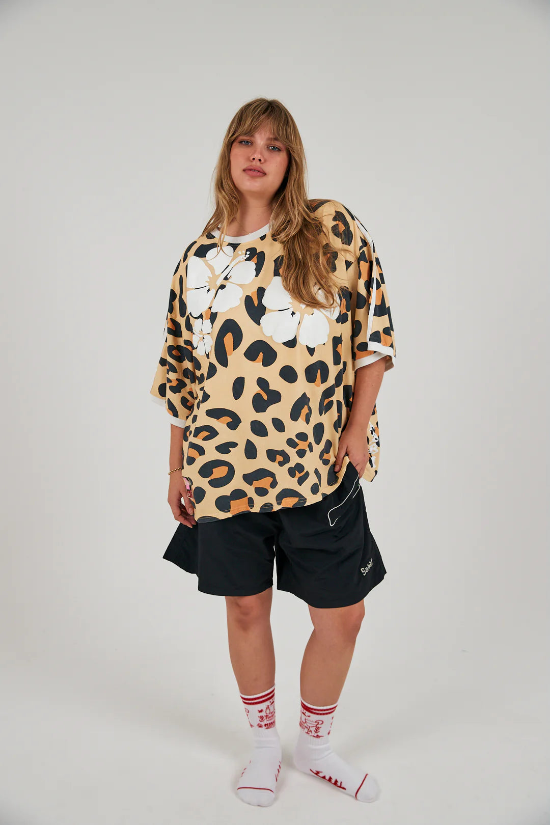 Elysian Collective Sabbi The Hibiscus Tee Leopard