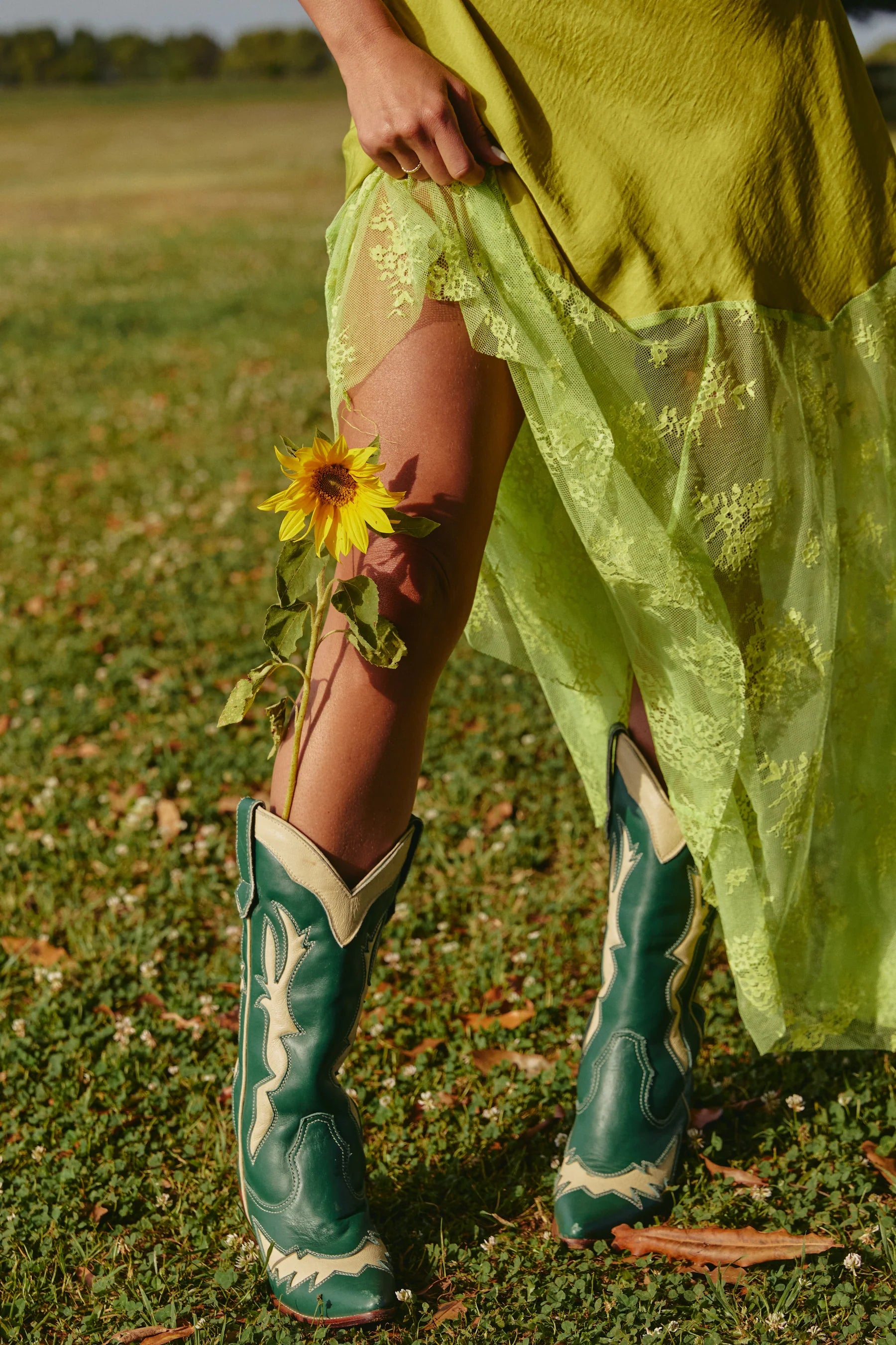 SABBI - THE LACE DRESS MAXI DRESS (CHARTREUSE) LAUNCHING 7 DECEMBER