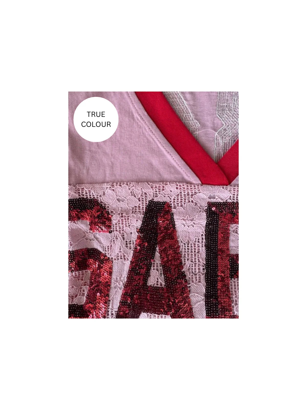 Elysian Collective Sabbi The Lace Varsity Jersey Pink
