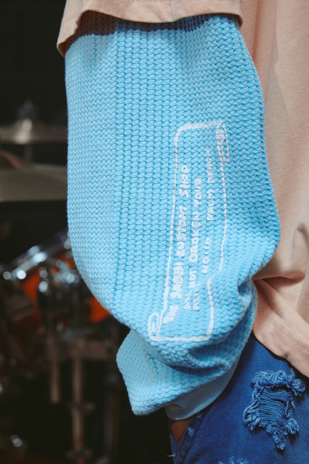 Elysian Collective Sabbi The Long Sleeve Sabbi Custom Tee Apricot