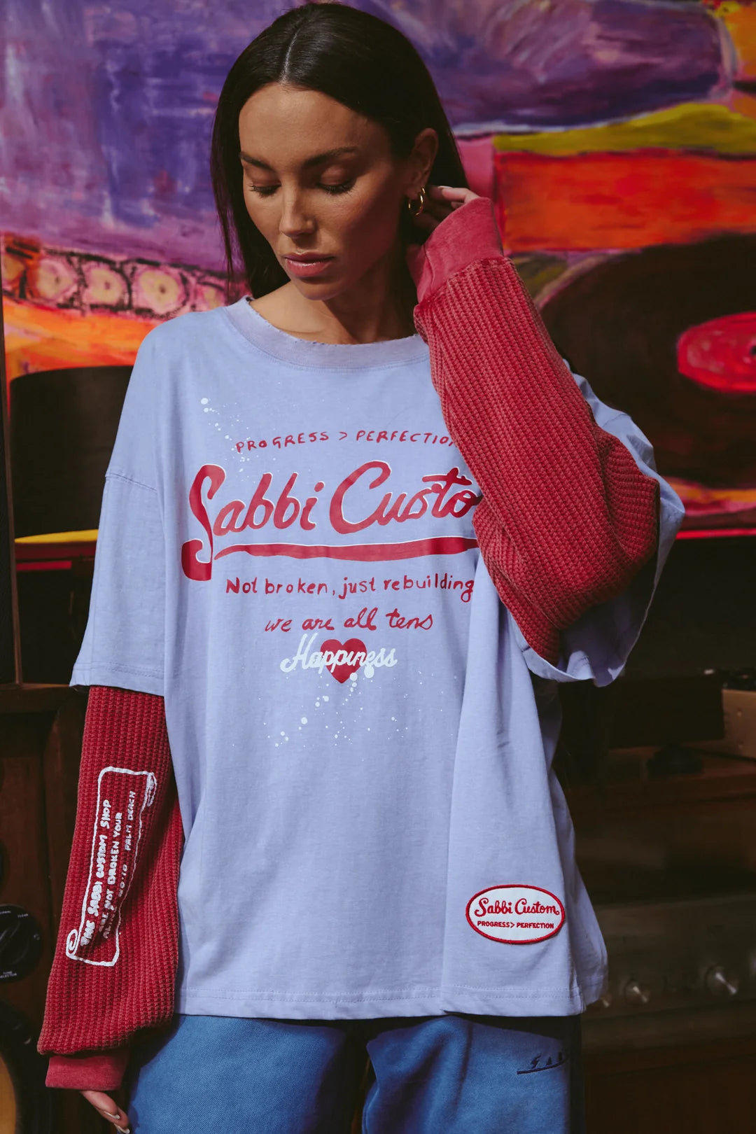 Elysian Collective Sabbi The Long Sleeve Sabbi Customer Tee Lilac
