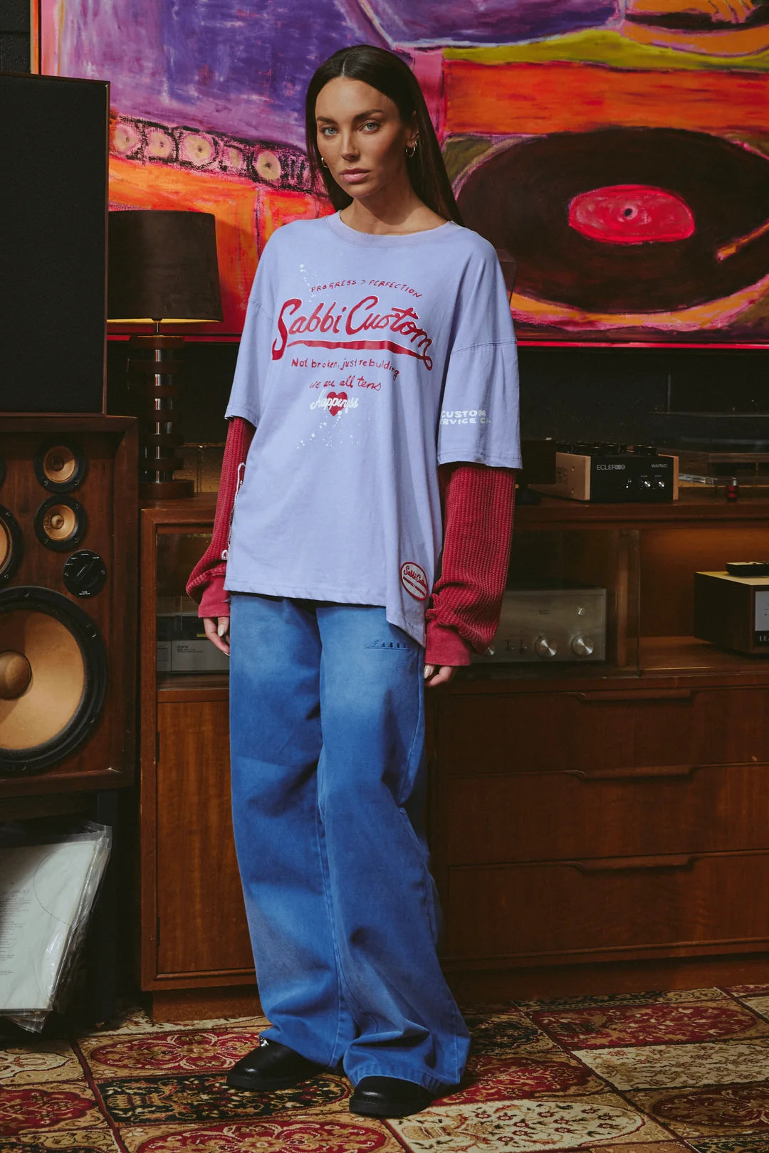 Elysian Collective Sabbi The Long Sleeve Sabbi Customer Tee Lilac