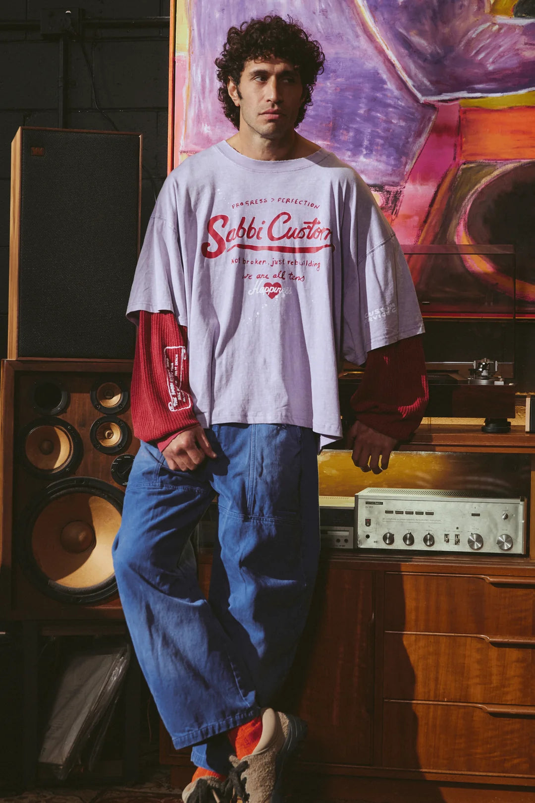 Elysian Collective Sabbi The Long Sleeve Sabbi Customer Tee Lilac