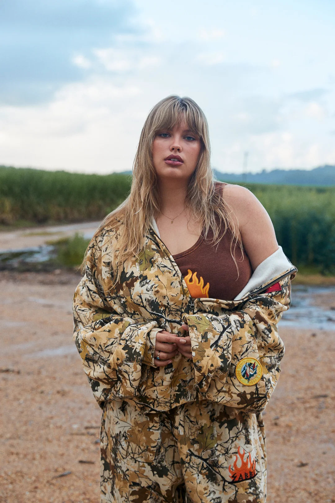 Elysian Collective Sabbi The Lucky Duck Camo Zip Hoodie
