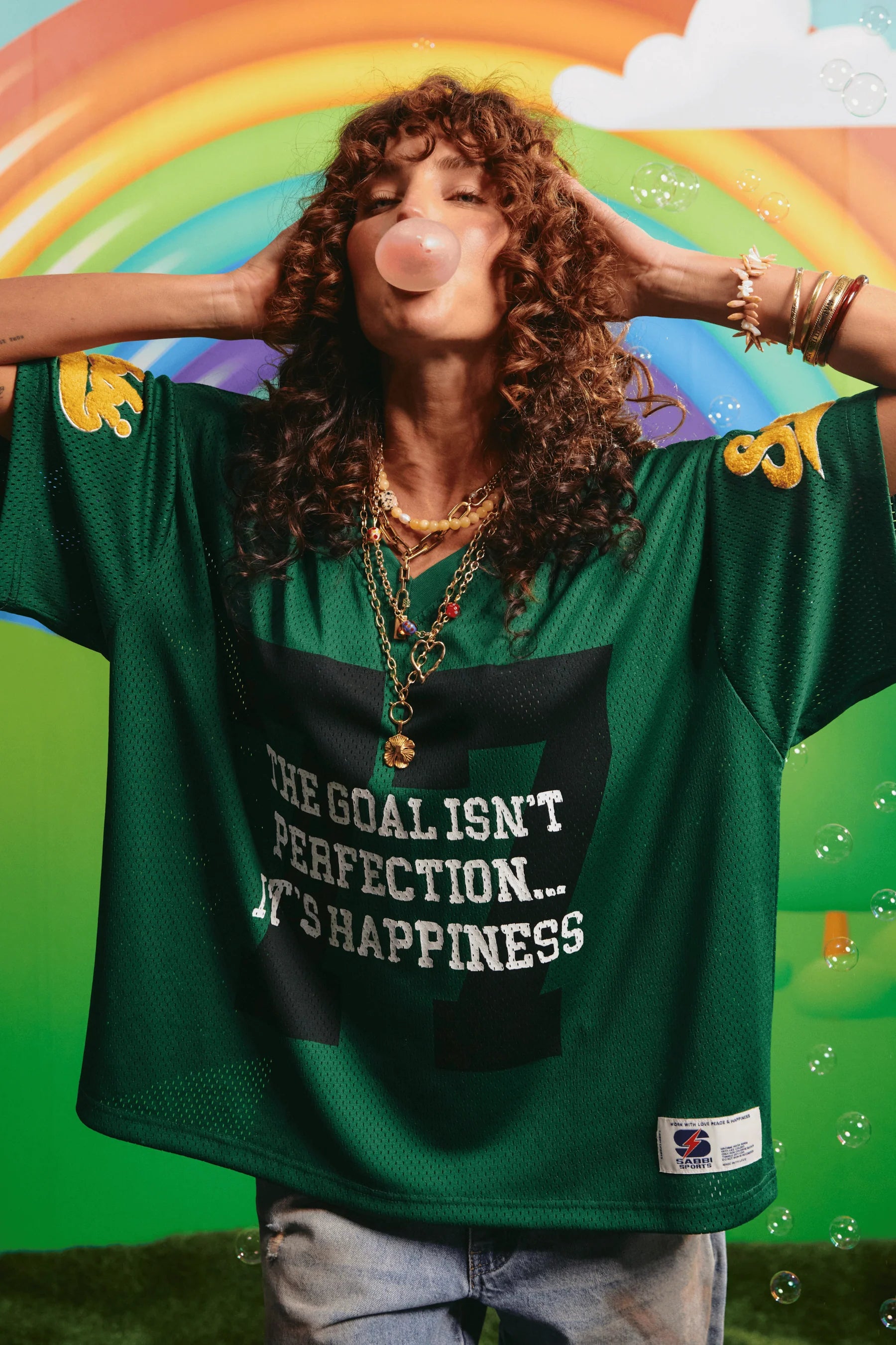 Elysian Collective Sabbi The Perfection Complex Mesh Tee Green