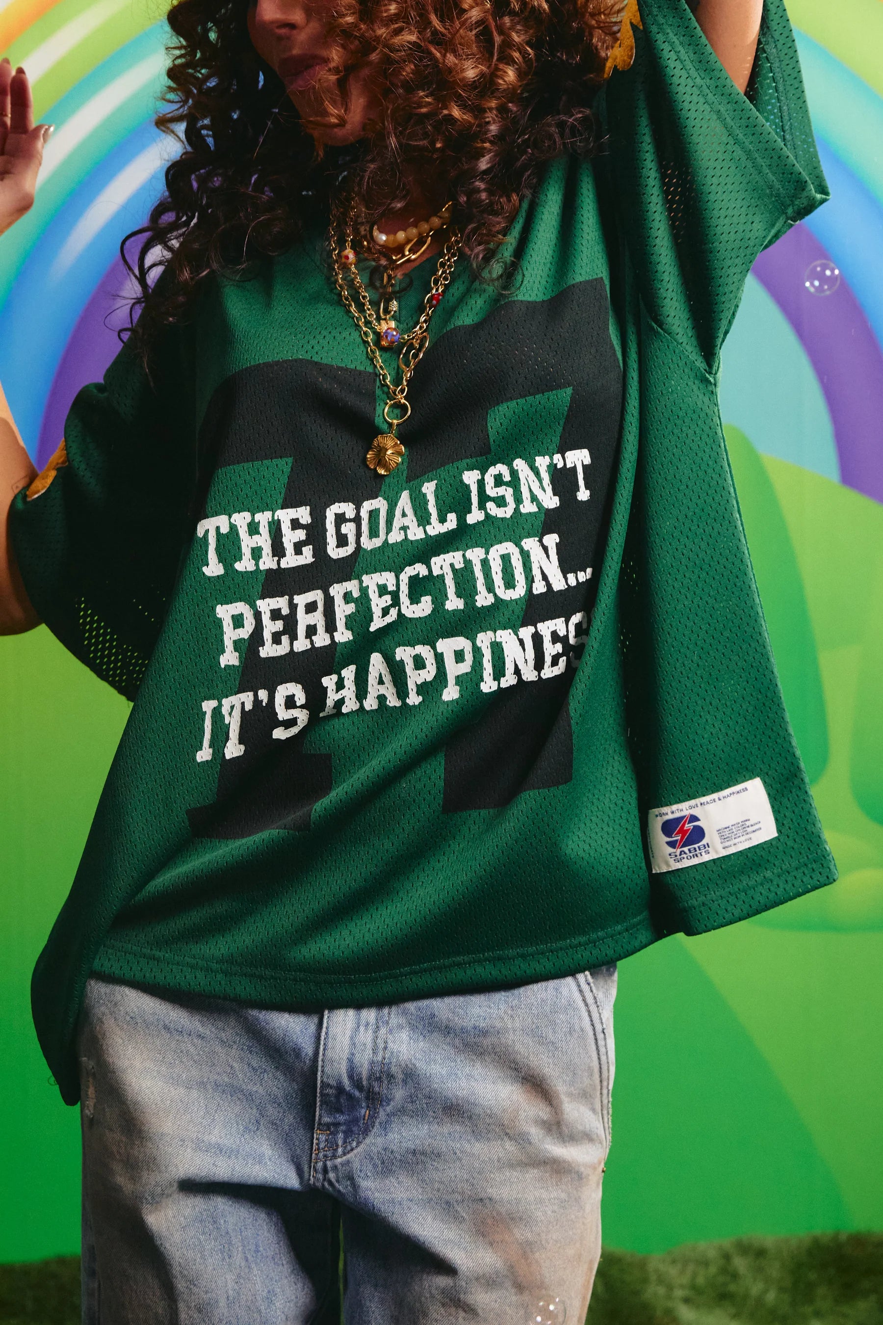 Elysian Collective Sabbi The Perfection Complex Mesh Tee Green