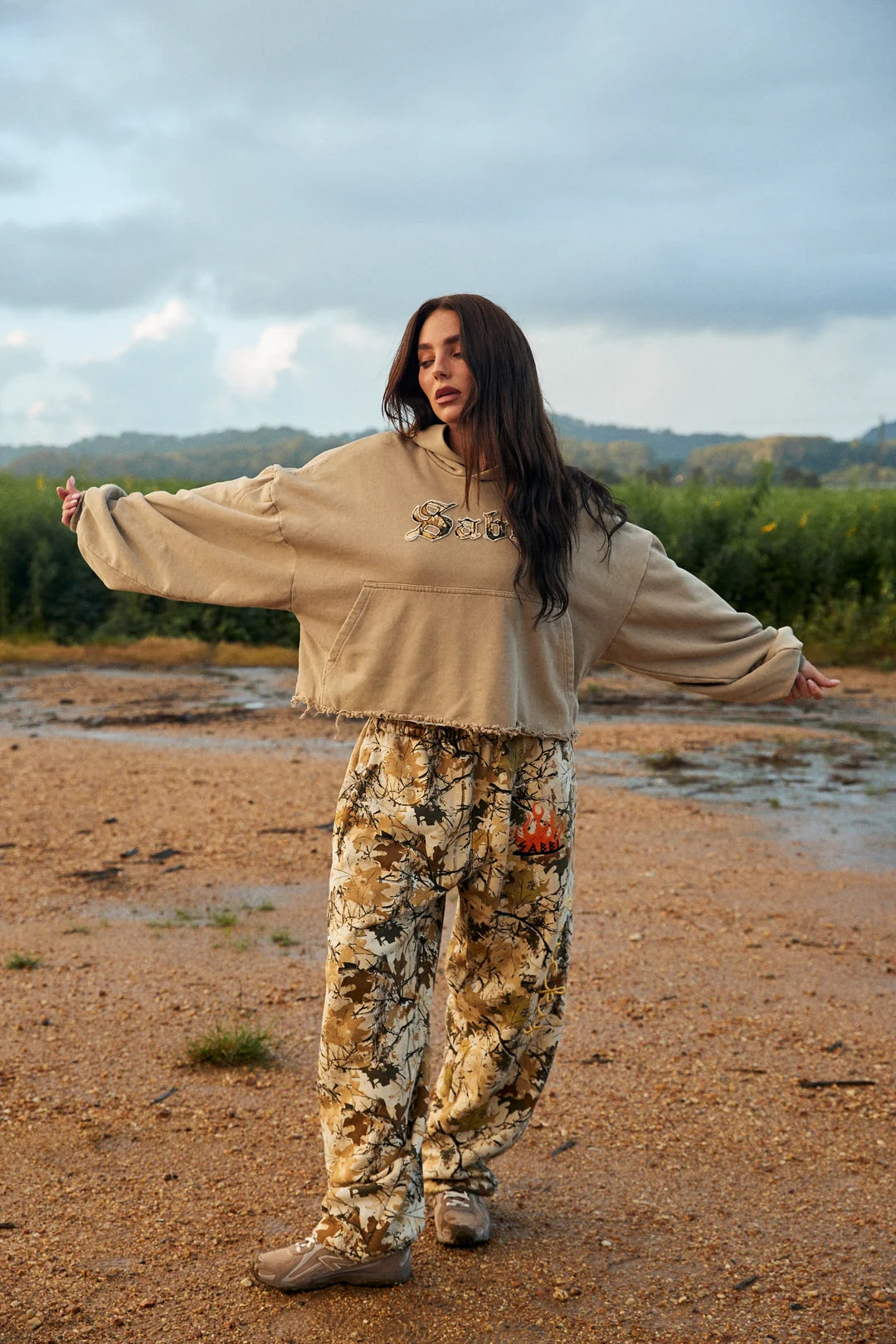 Elysian Collective Sabbi The Trees Company Crop Hoodie